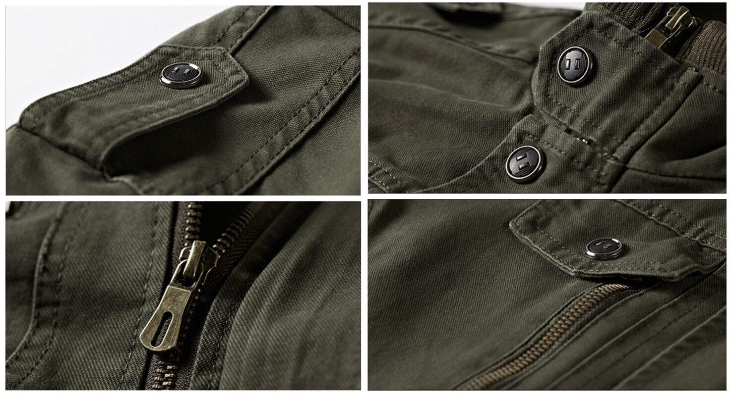 Men’s Tactical Cotton Coat Outdoor Cargo Work Casual Spring Fall Thin Jacket US