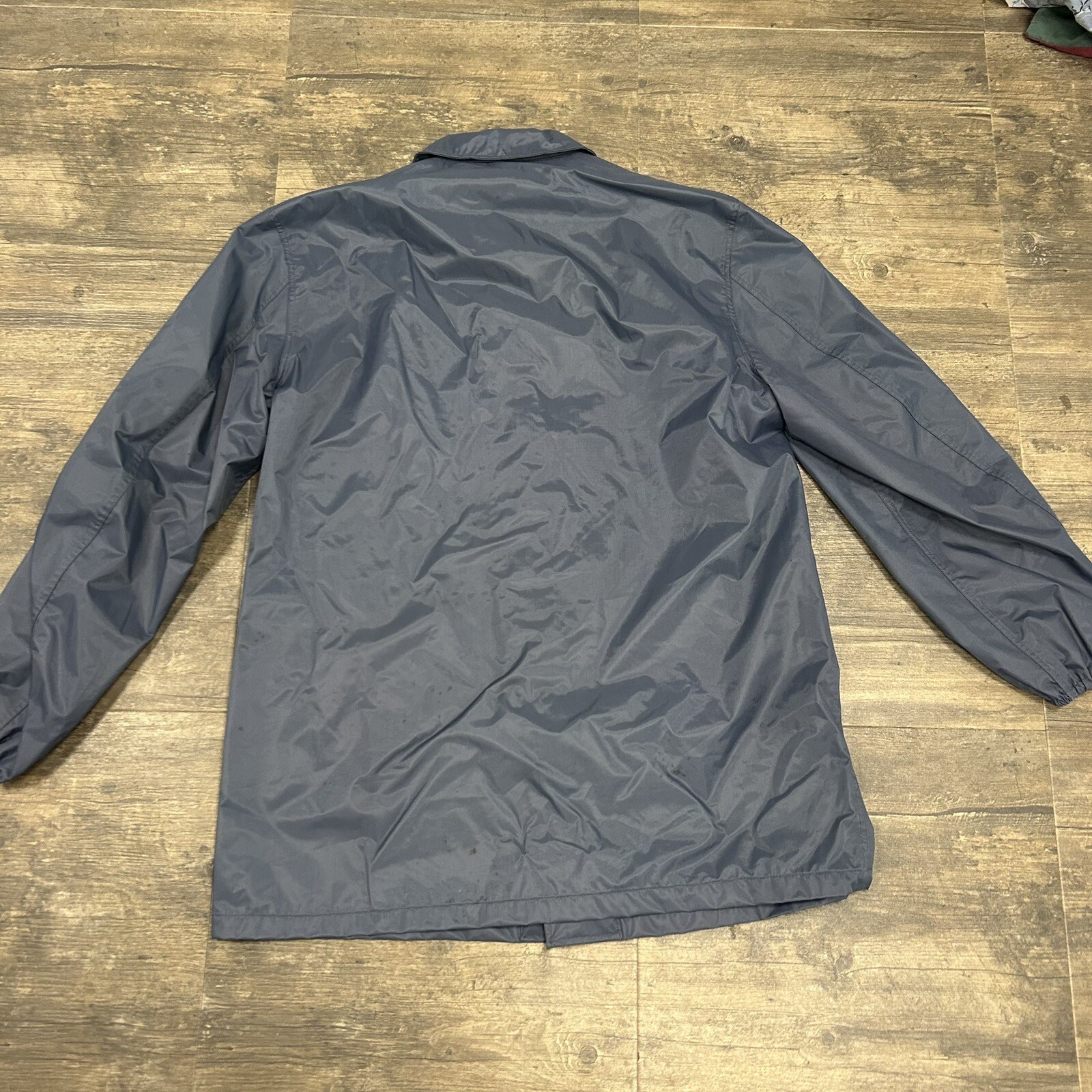 Vintage Blauer Nylolite Rain Jacket/Coat Men Size Medium Blue SLOW