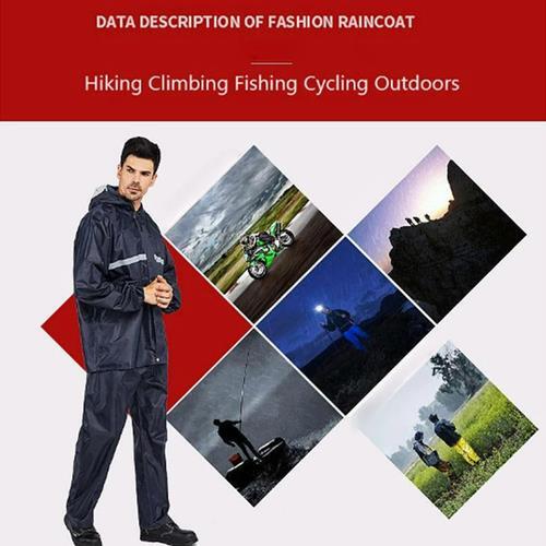 Mens Women Rain Suit Jackets Pant Gear Raincoat Waterproof motorcycle US