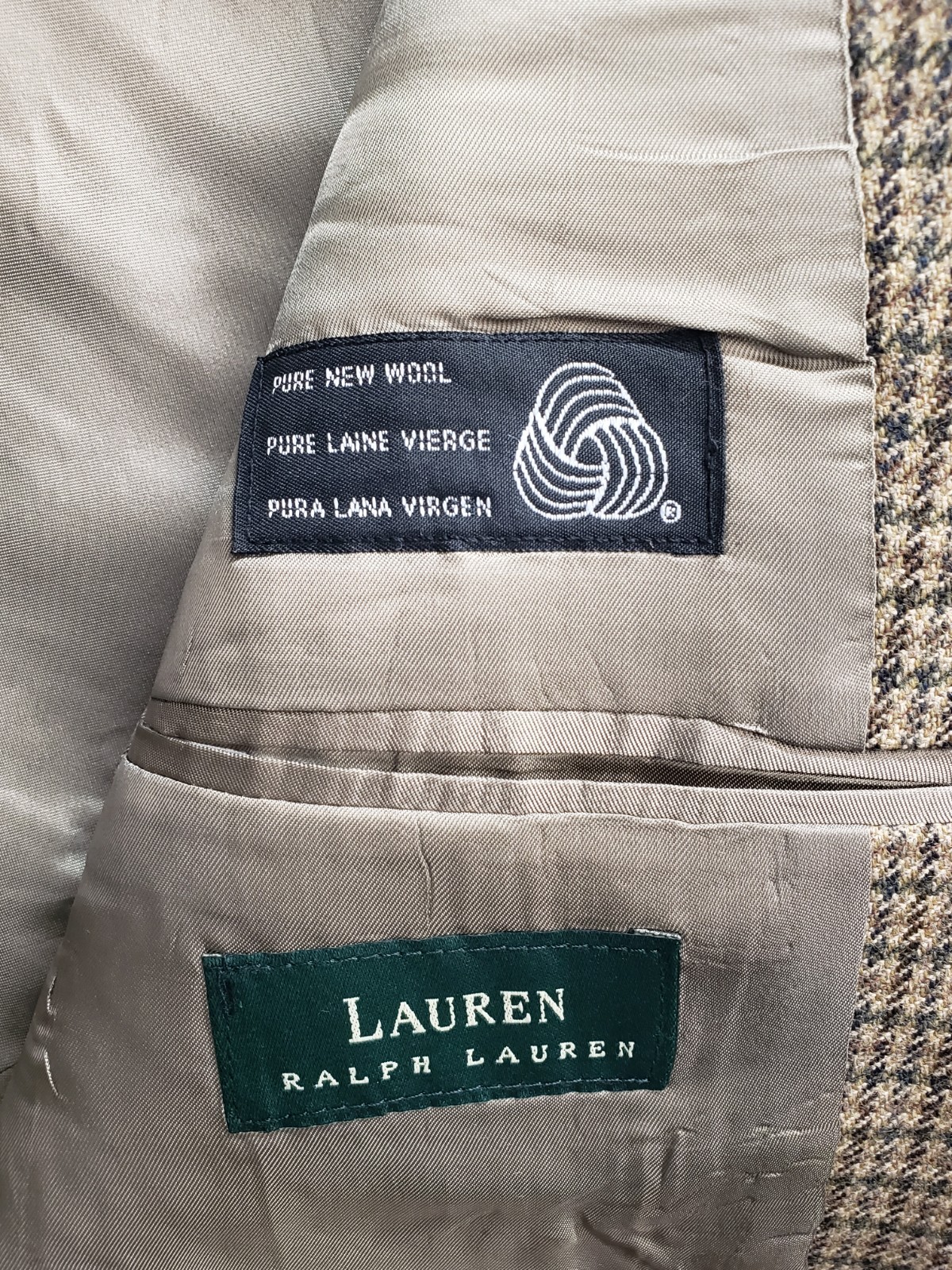 Lauren Ralph Lauren Men Blazer Jackets M 36S Houndstooth Check Lined Formal