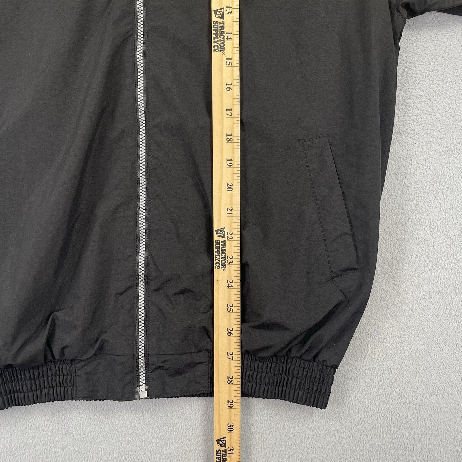 Vintage United States Army Windbreaker Jacket Mens S Black Yellow Full Zip USA