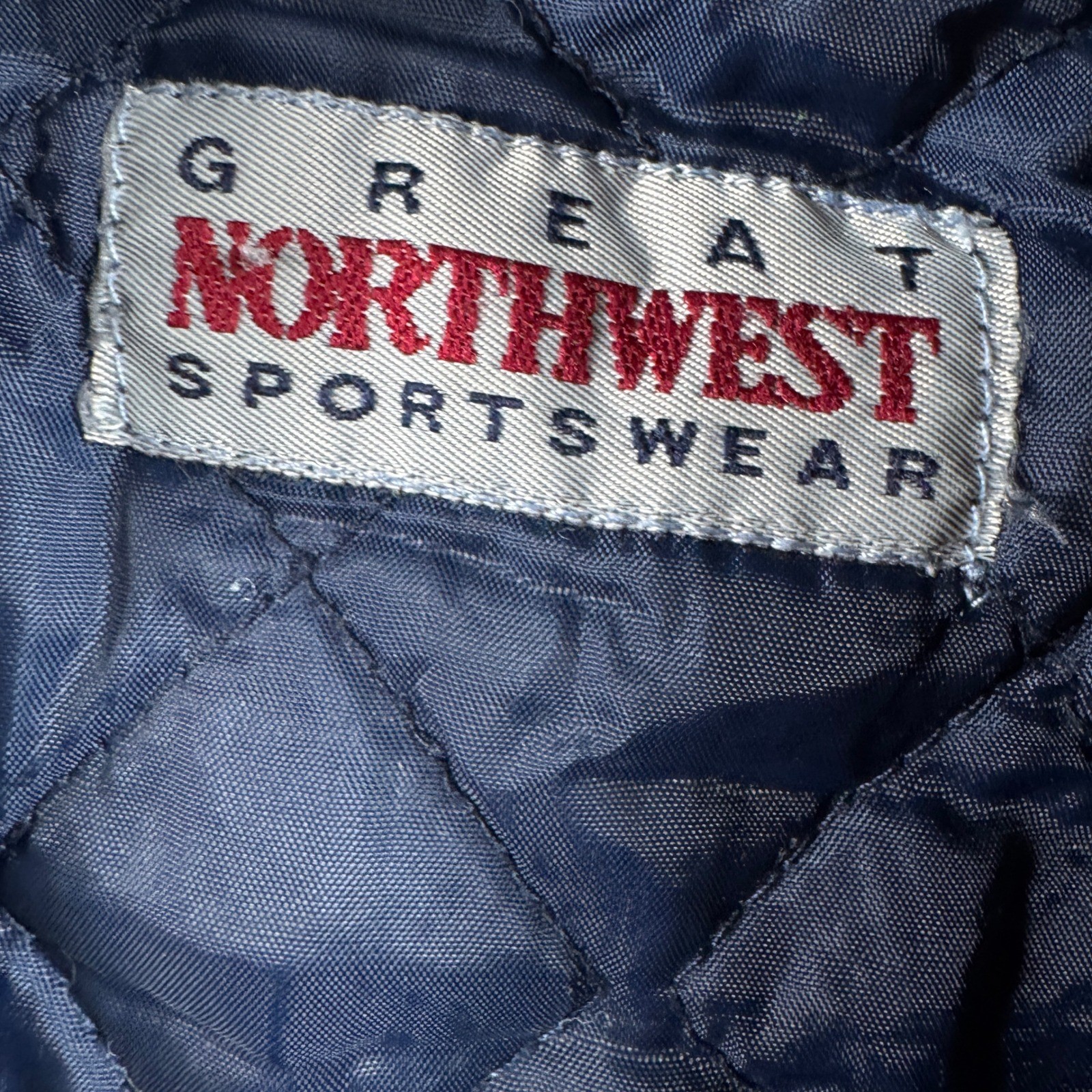 Vintage Great Northwest Flannel Jacket Men Xl Blue Plaid Quilted Shacket Winter