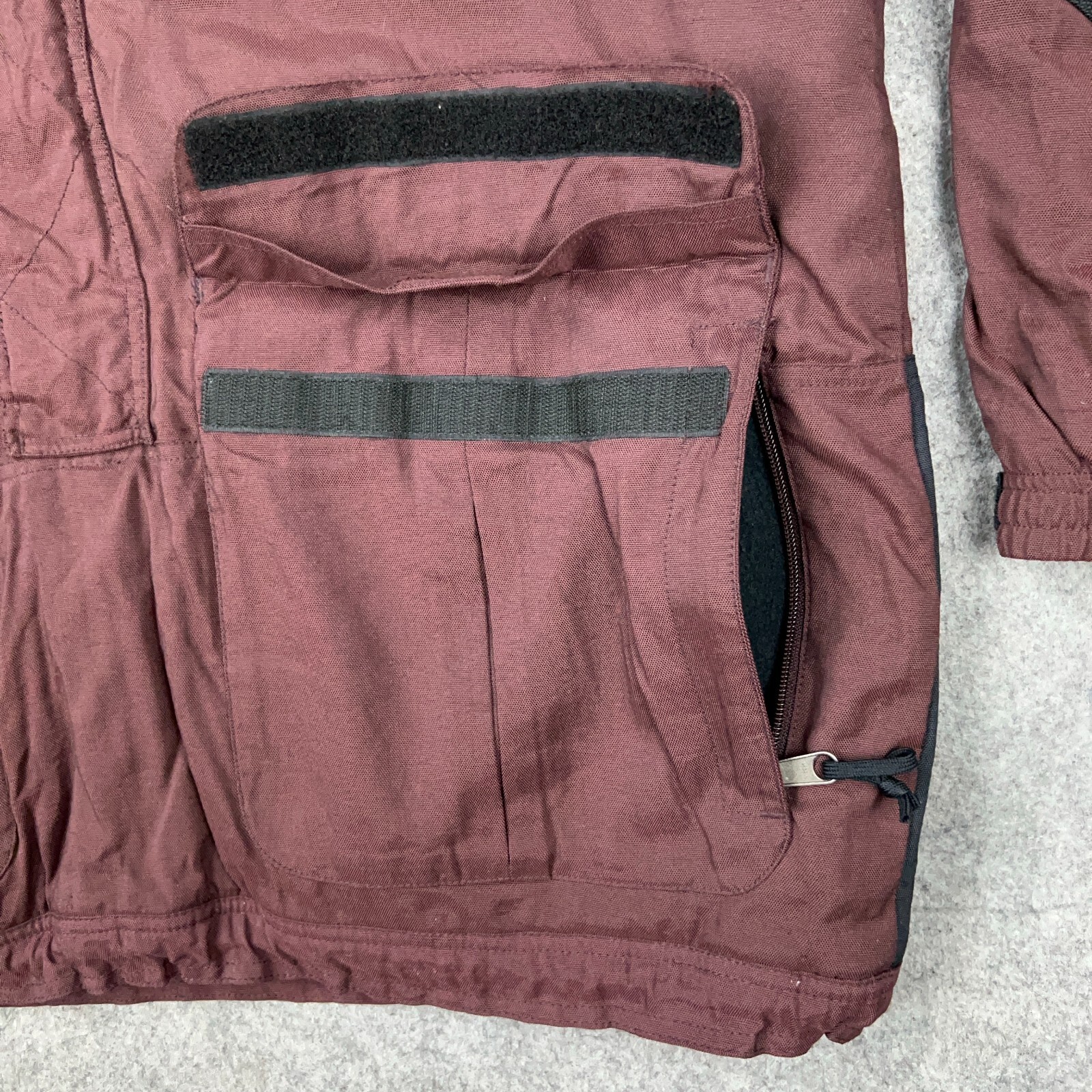 VTG Nike ACG Jacket Mens Large Burgundy Zip Pullover Nylon Fleece Lined Outdoors