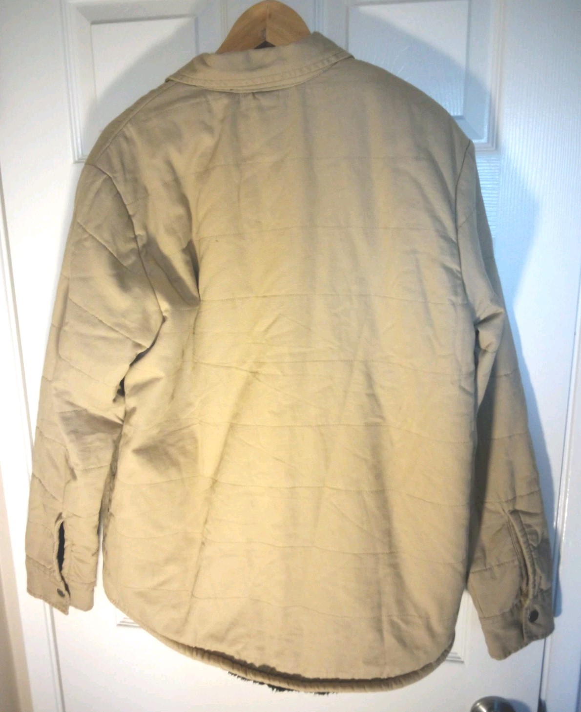 Quicksilver Men’s Size Medium Tan Jacket Cotton Polyester *Very Nice Surf Style