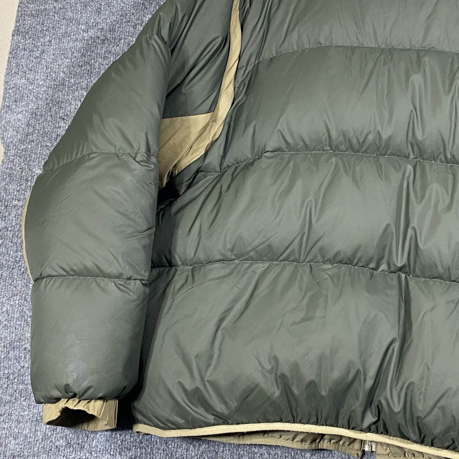 Rocky Down Puffer Jacket Convertible Vest Men’s 2XL Olive Green Tan Winter Hunt