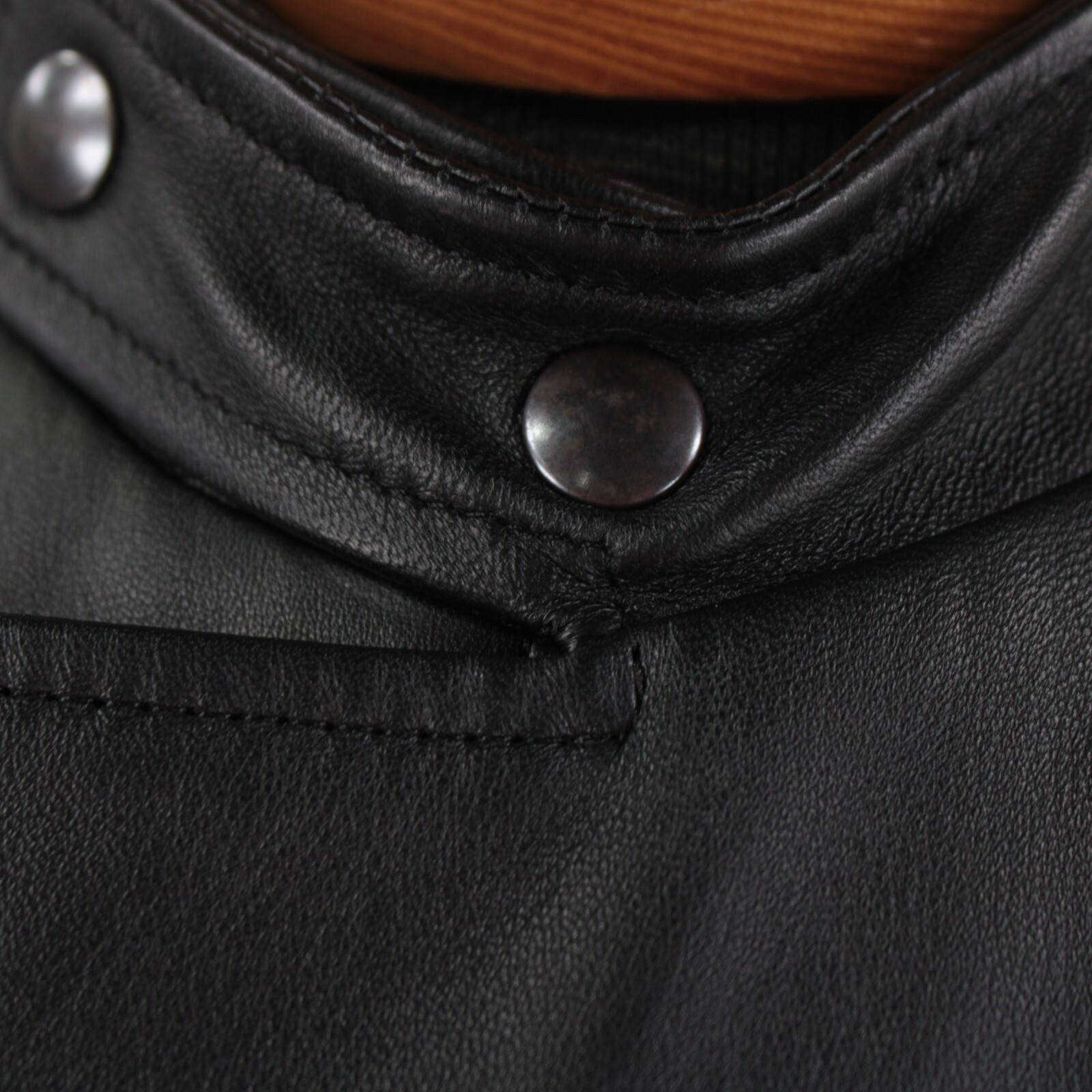 Latini NWD 100% Leather Asymmetrical Jacket Size 50 (M US) In Solid Black