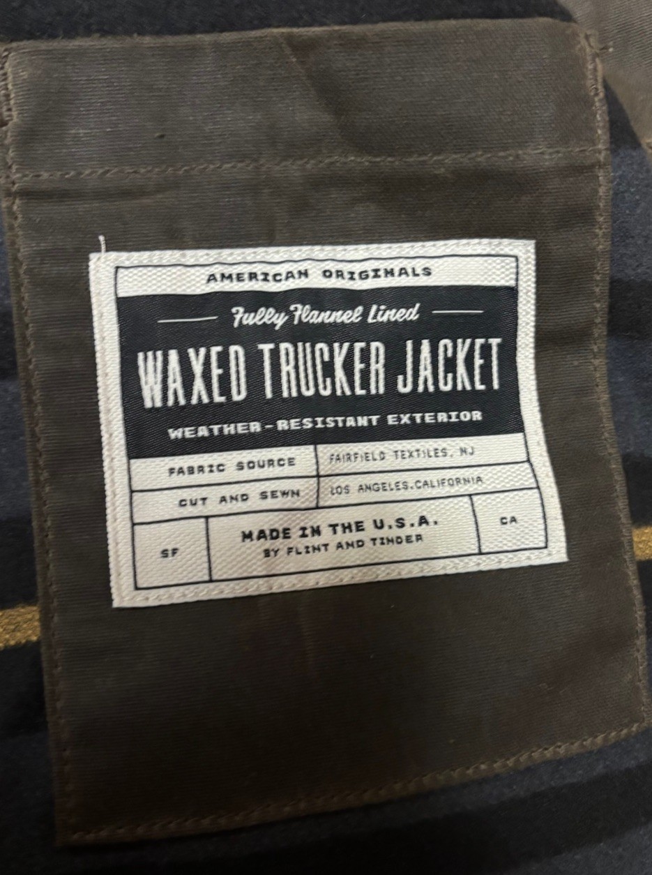 Flint and Tinder Waxed Trucker Jacket Men’s Medium Forest NWT