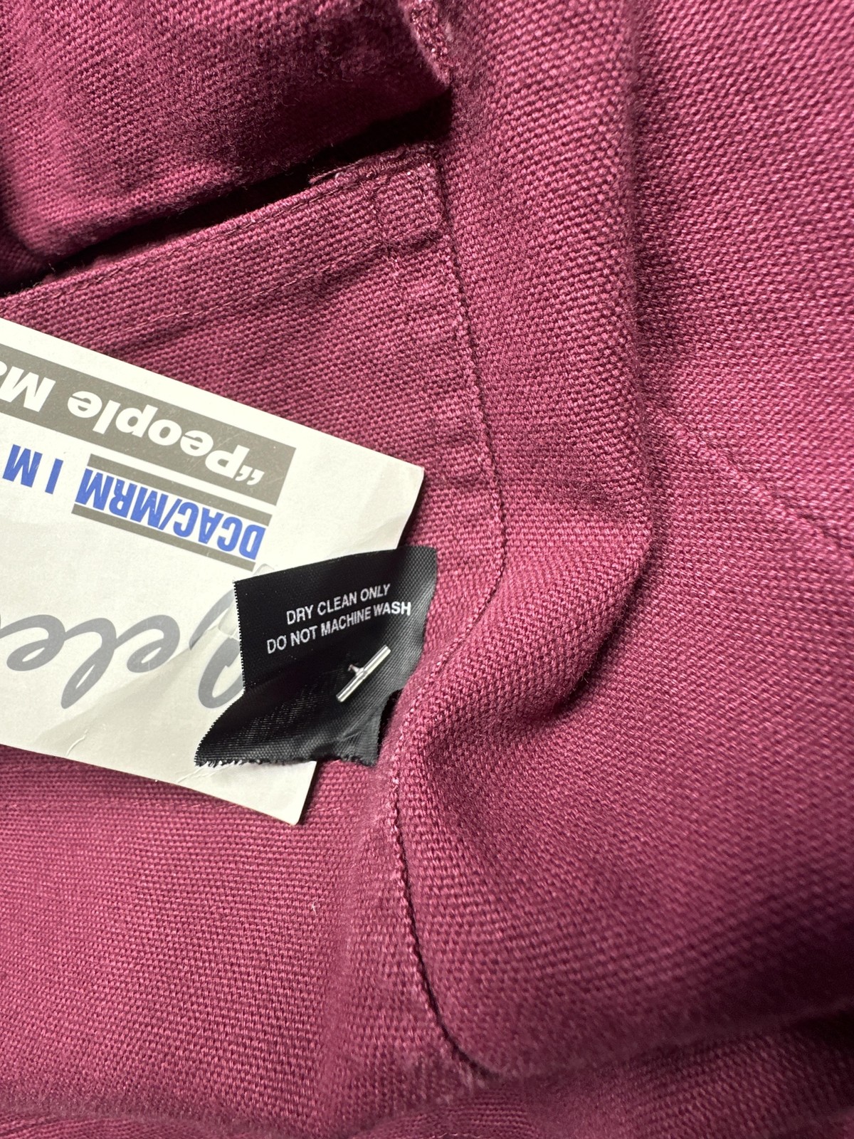 BD Custom Classics Coat Mens Medium Red Canvas Boeing Logo Corduroy Collar Lined