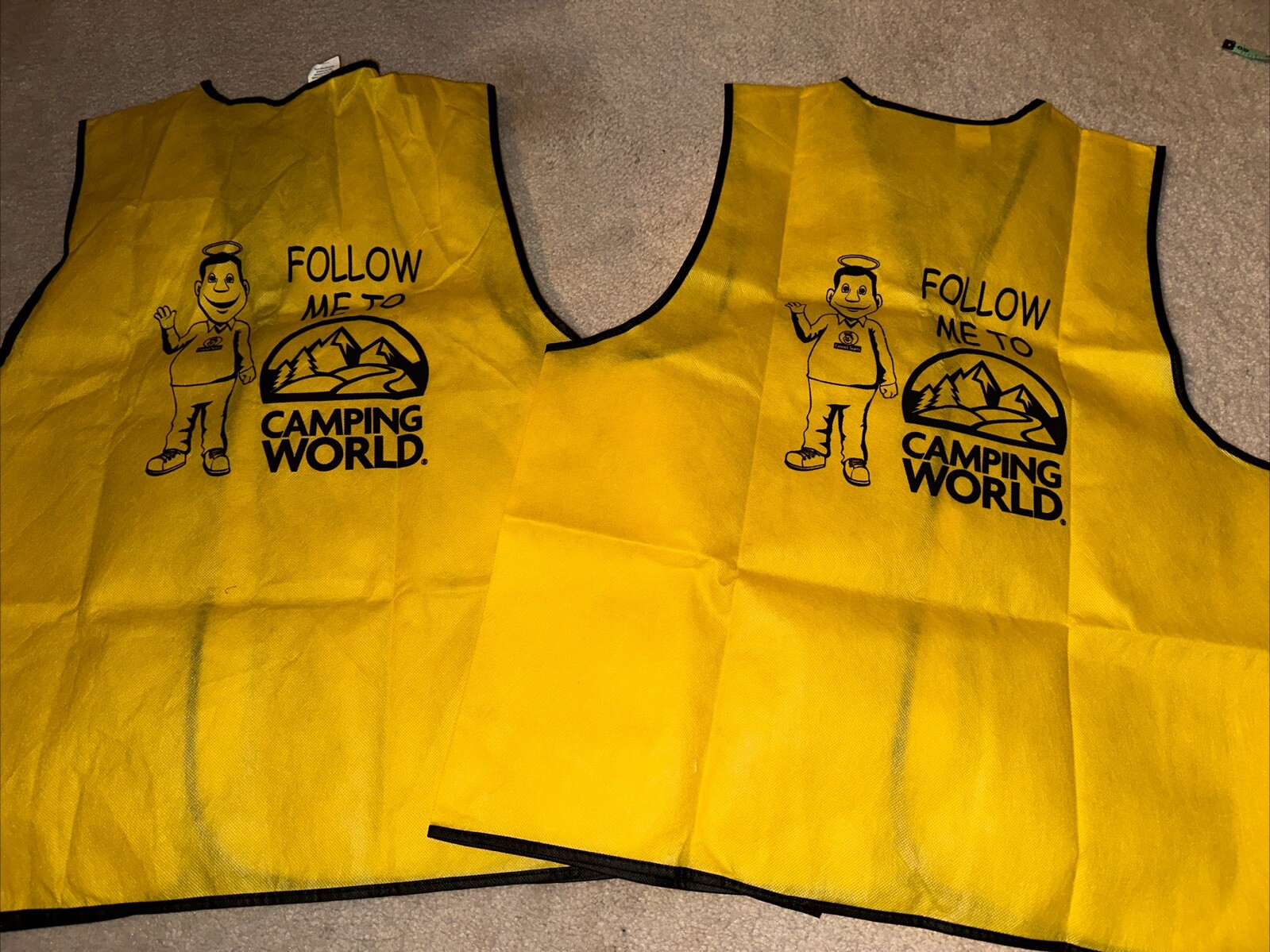 Lot Of 2 Good Sam Camping World Vest 2XL Yellow Polypropylene