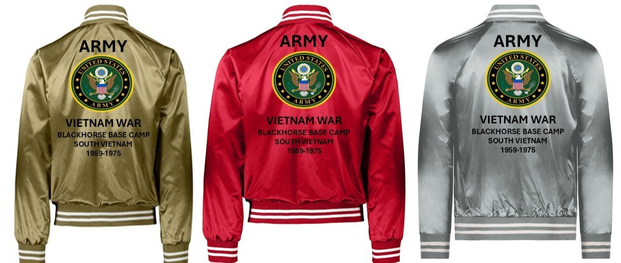 ARMY*VIETNAM* FIREBASE BASTOGNE *SATIN JACKET*ARMY OFFICIAL LICENSE