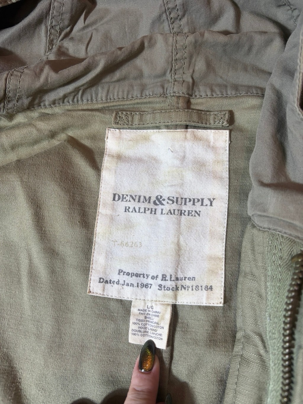 Denim & Supply Ralph Lauren M51 Shoot Nothing Graphic Fishtail Parka L
