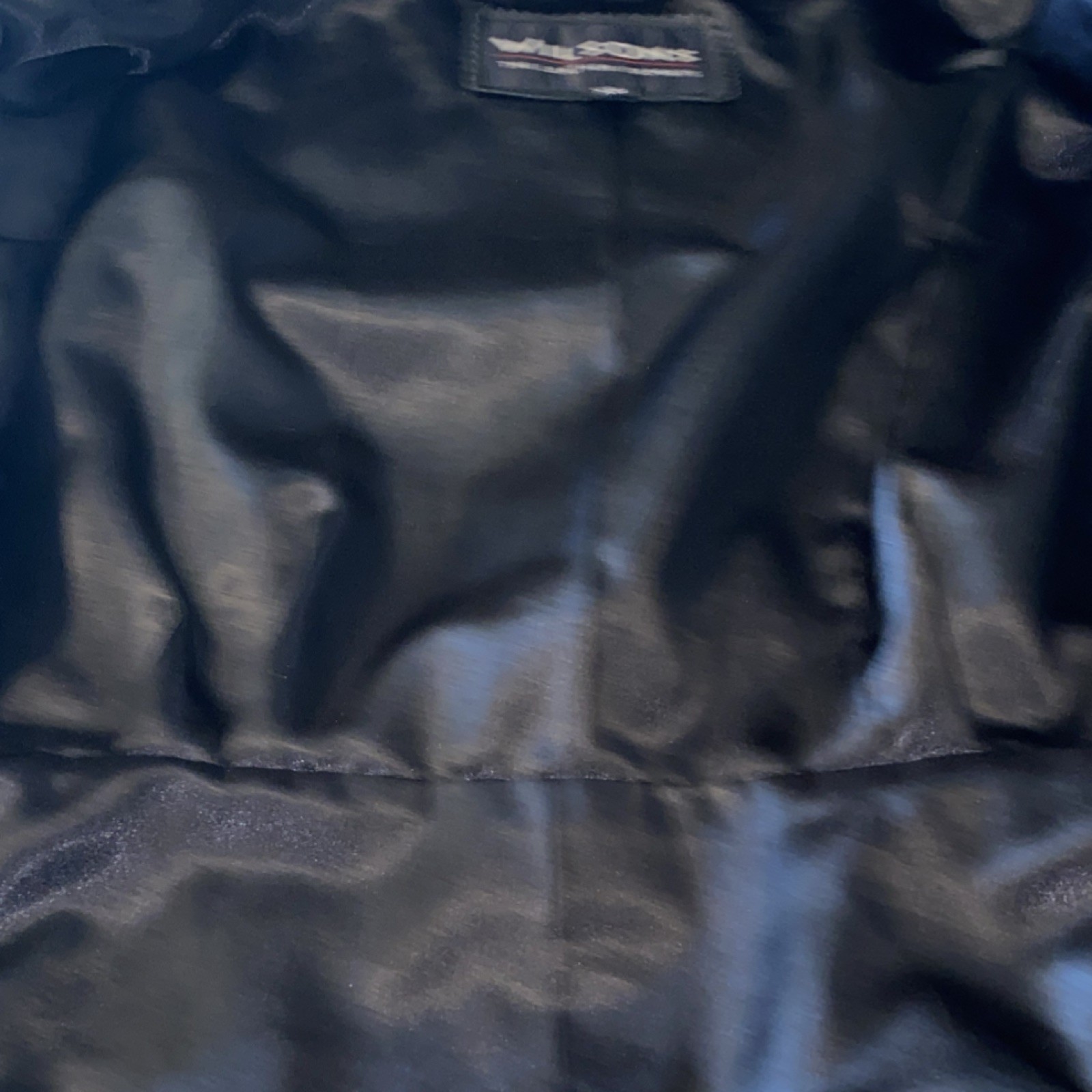 Wilsons Leather Black Biker Jacket XS Unisex Adults Zip Closure Short Solid