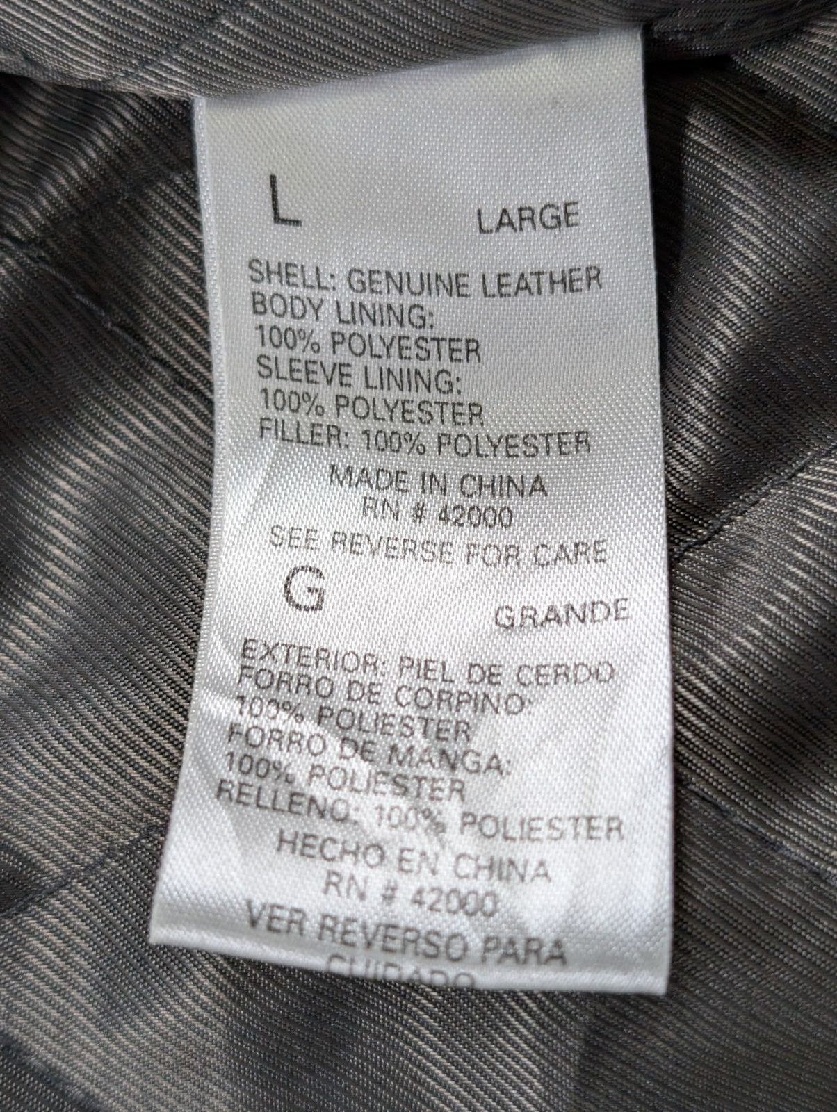 Vintage Expressions Contemporary Leather Jacket Mens L Black Moto Biker Lined