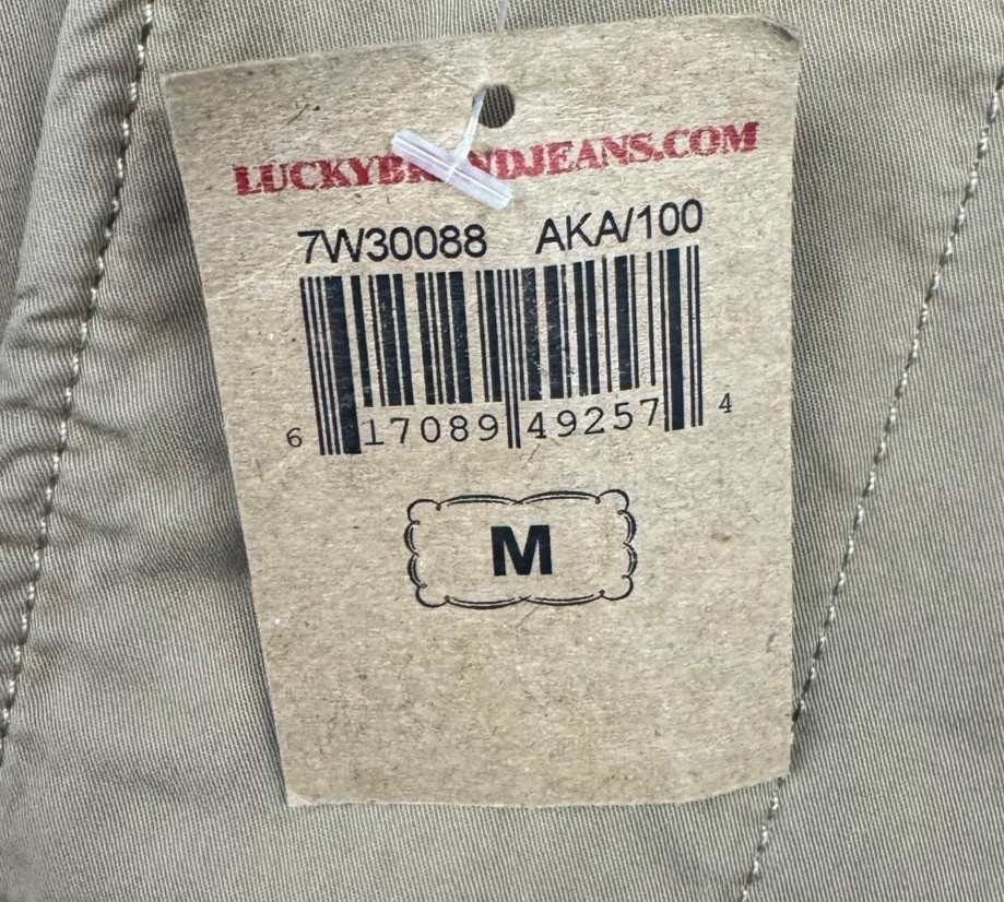 NEW Lucky Brand Men’s 100% Button/Zip Overcoat Brown/Tan • Medium