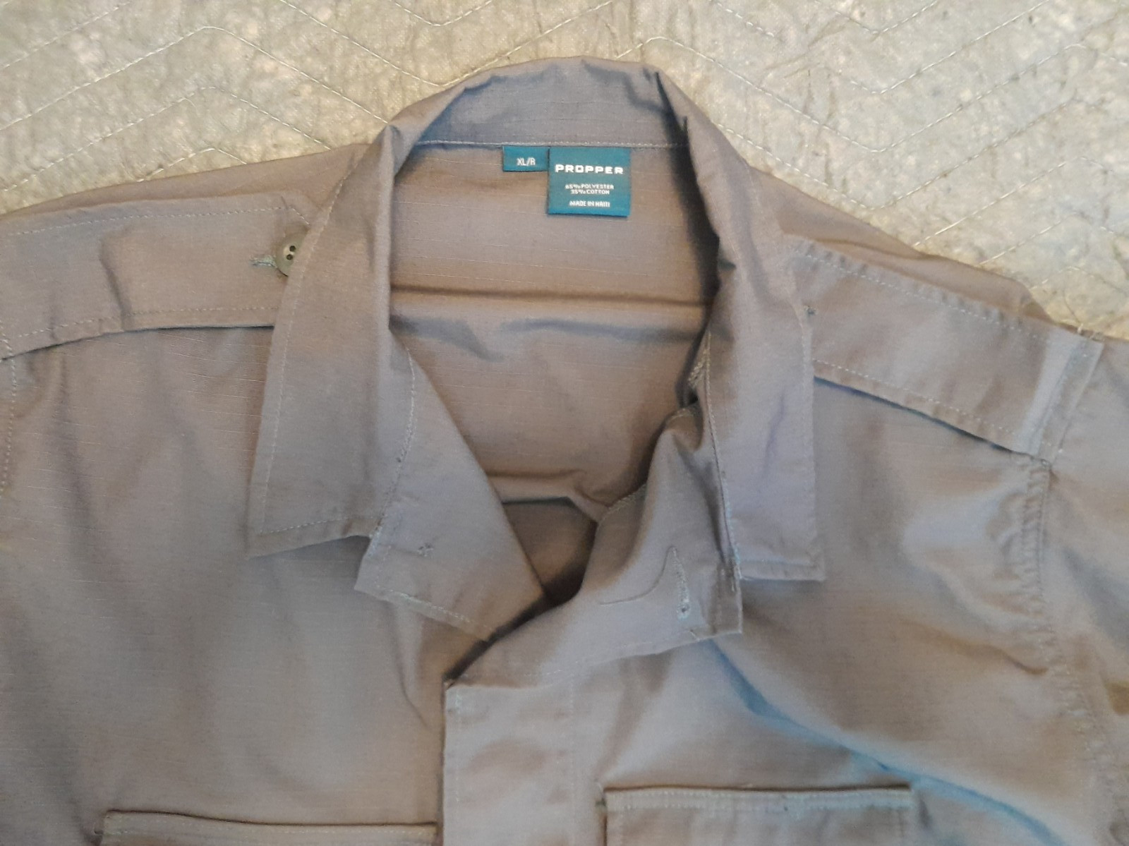 Propper BDU Coat 2P Jacket Mens XL Reg. Dark Grey Tactical Ripstop Uniform Shirt