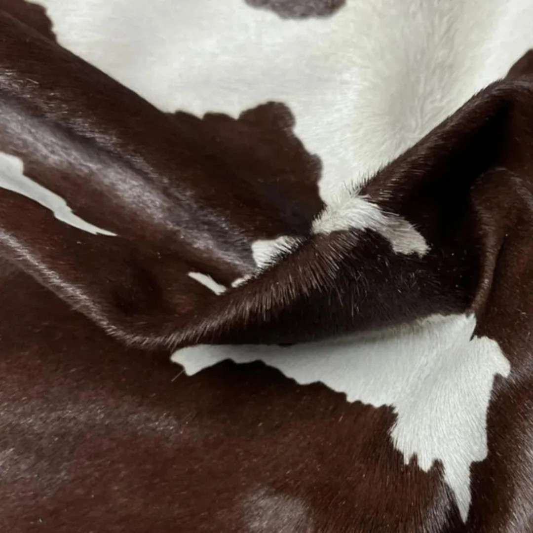 Handmade Genuine Hair-On Cowhide Leather Western Cowboy Ranch Vest Brown White..