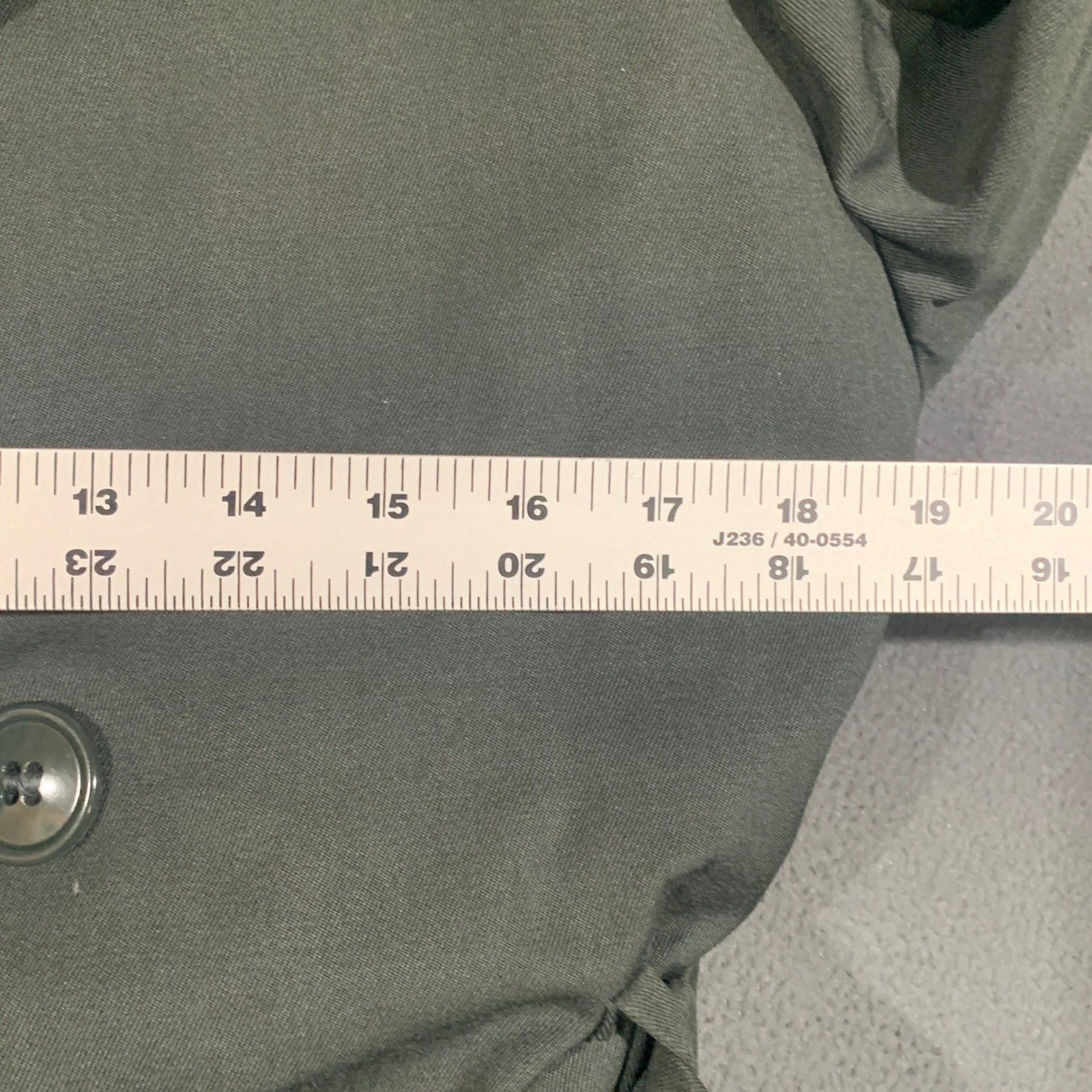 Military Surplus Trench Coat Men 38R Olive Green Wool Liner Belted Vintage