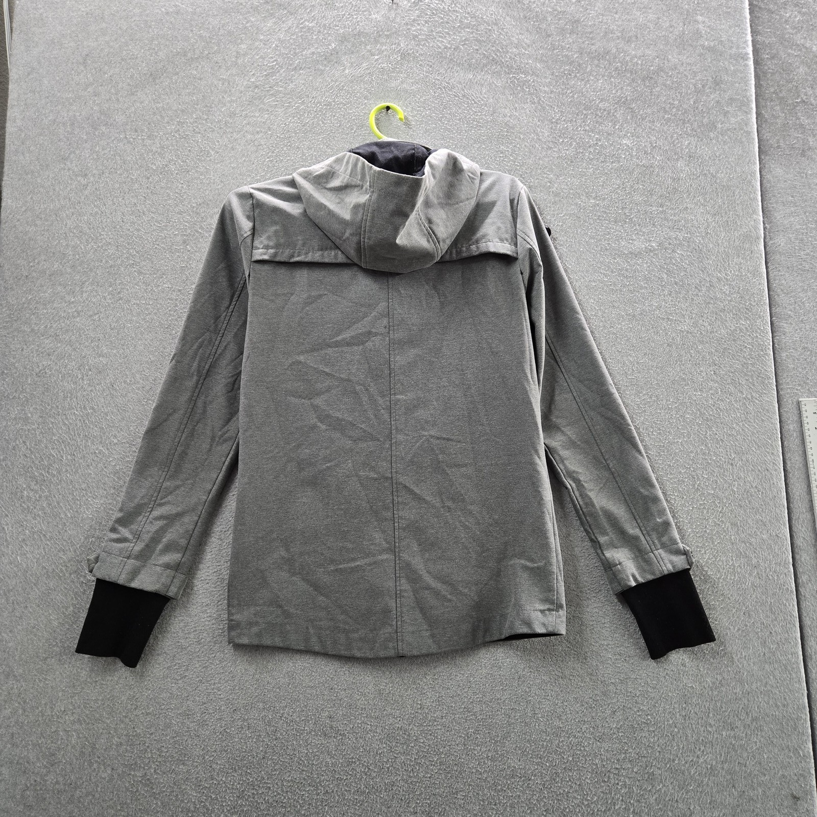 Betabrand Men Jacket S Gray Commuter Outdoor Activewear Button Zipper Hooded