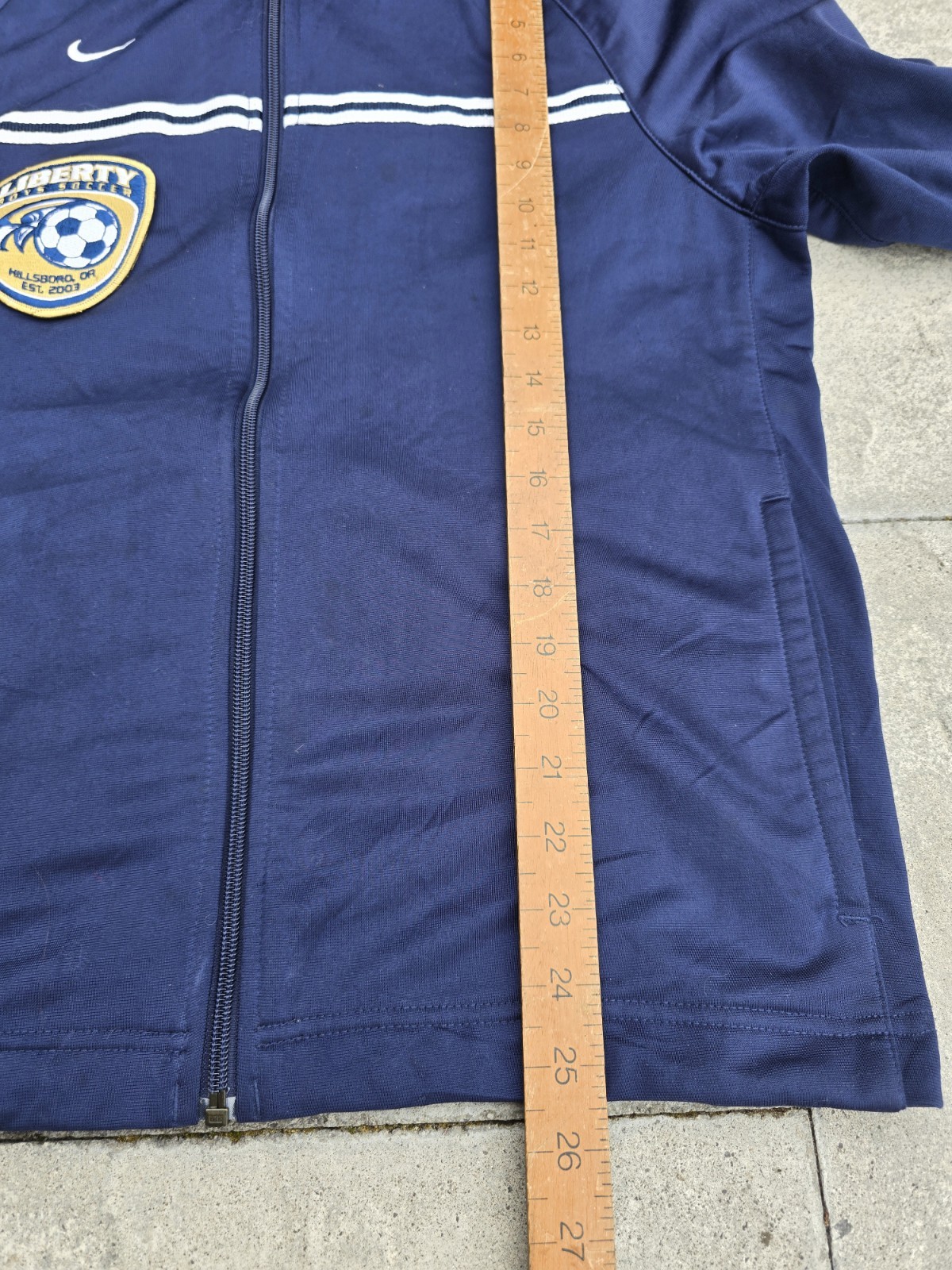 Nike Team Vintage Y2K 00s Blue Windbreaker Track Jacket Coat Mens M USA Football