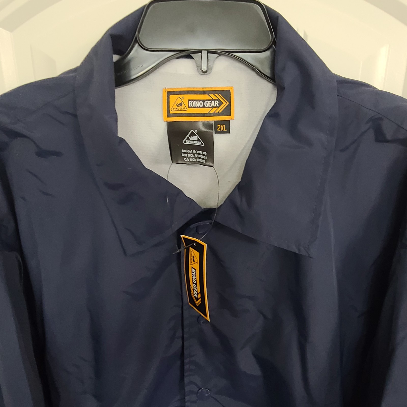 Men’s Water Resistant Lightweight Button Up Windbreaker Drawstring Coach Jacket