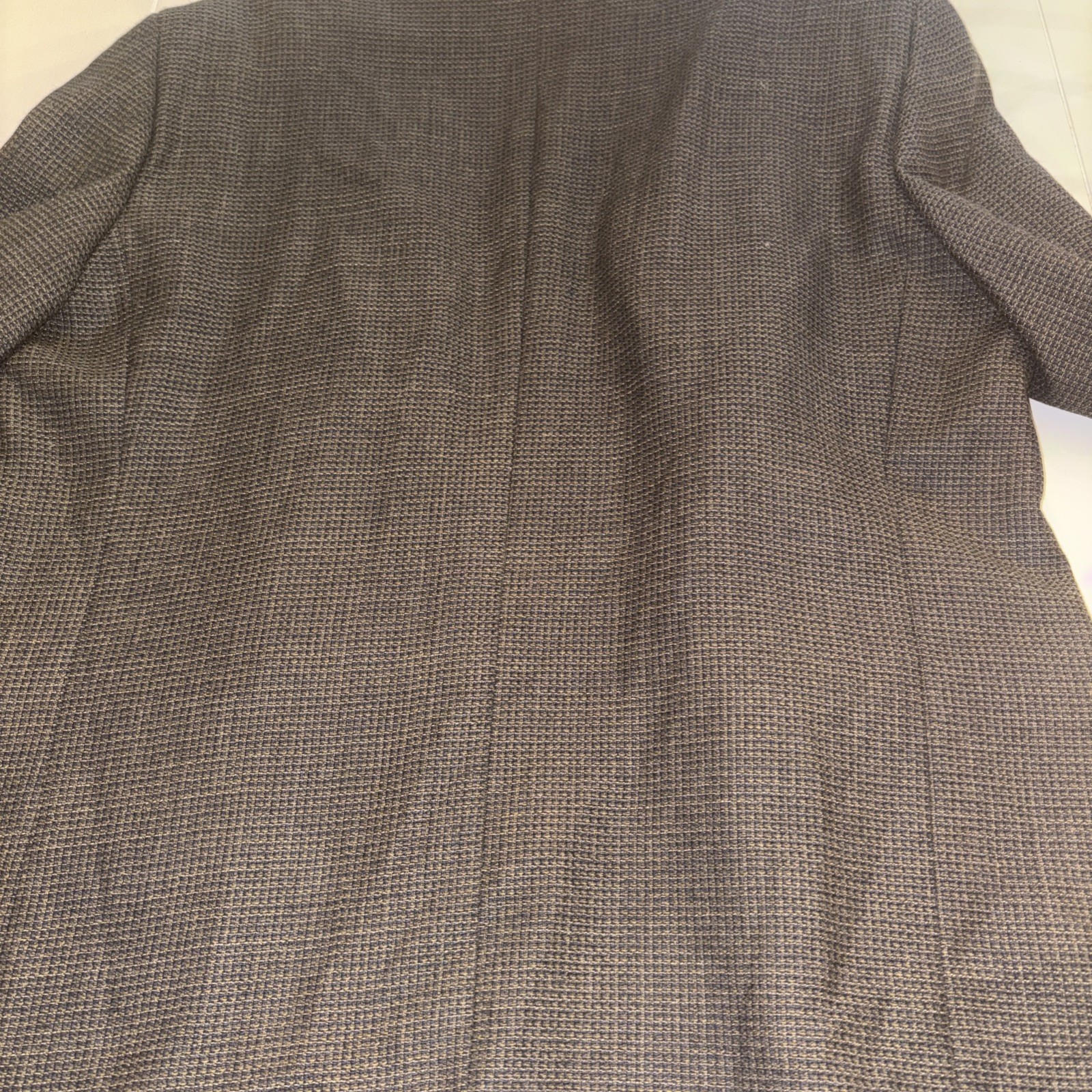 Pronto Uomo Mens 46 Short Brown Houndstooth 100% Wool Sport Coat Blazer