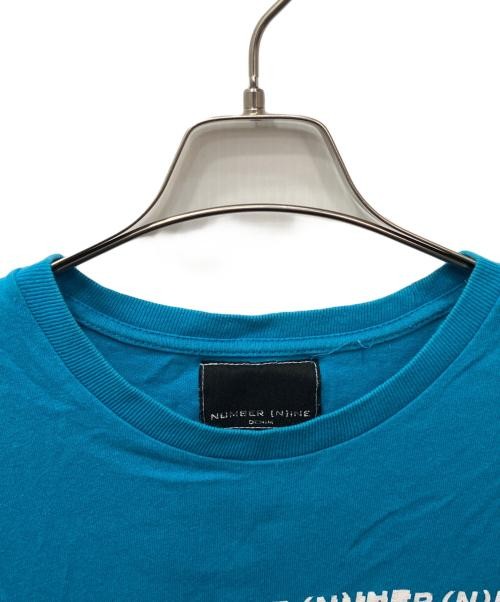 Number (N)ine Logo Print T-Shirt Men L Sky Blue Cotton