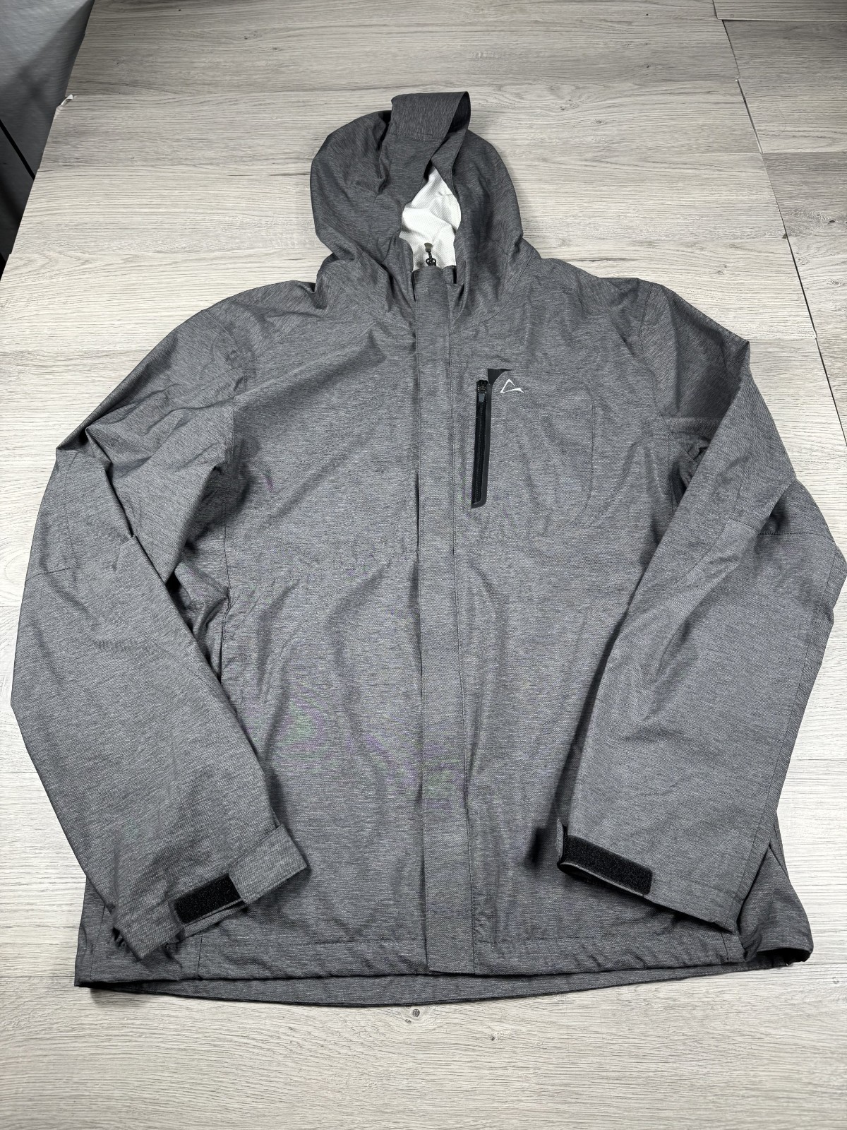 Paradox Rain Jacket Mens M Gray Heathered Waterproof Hooded Technical Shell