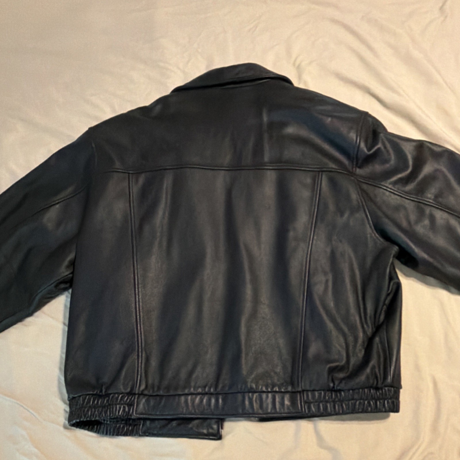 Croft & Barrow Men’s Black Bomber Jacket XL Zip Snap Spread Collar Lined Casual