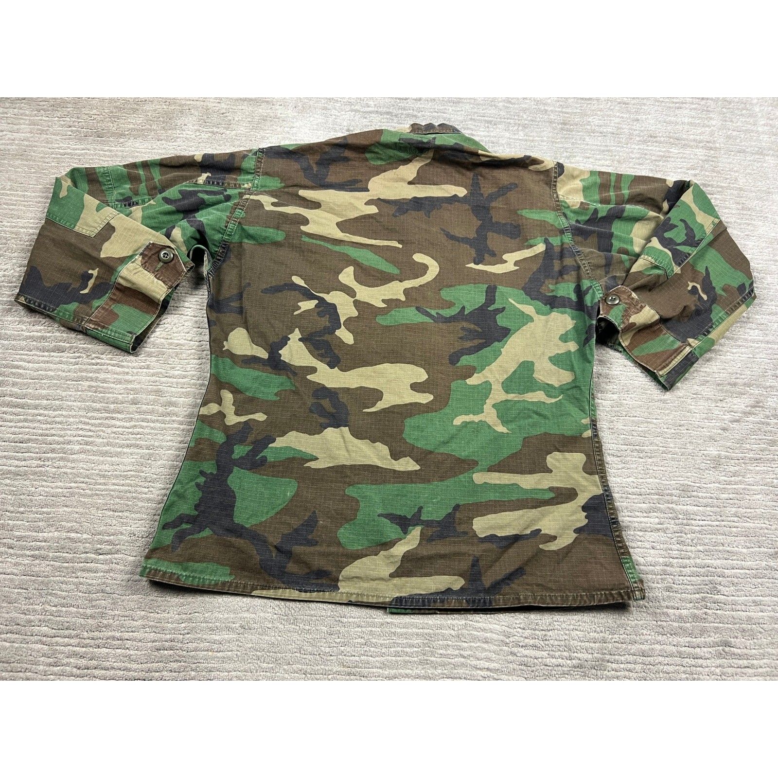 US Military Surplus Jacket Men Medium Regular Green Woodland Camo BDU Field Coat