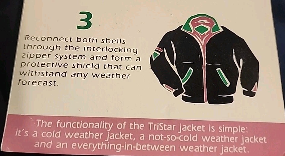 New Vintage Goodyear Racing All Season Tristar 3 In 1 Jacket With Tag Swingster