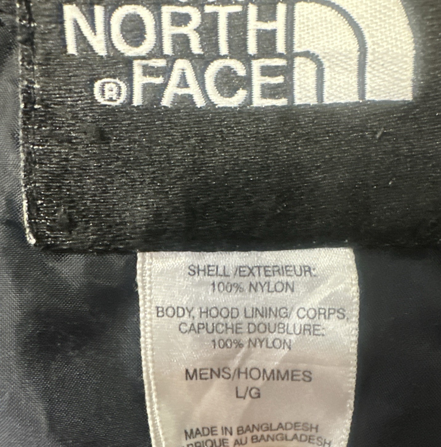 The North Face HyVent Mens Large Gray and Black Jacket Soft Shell Hooded Size L