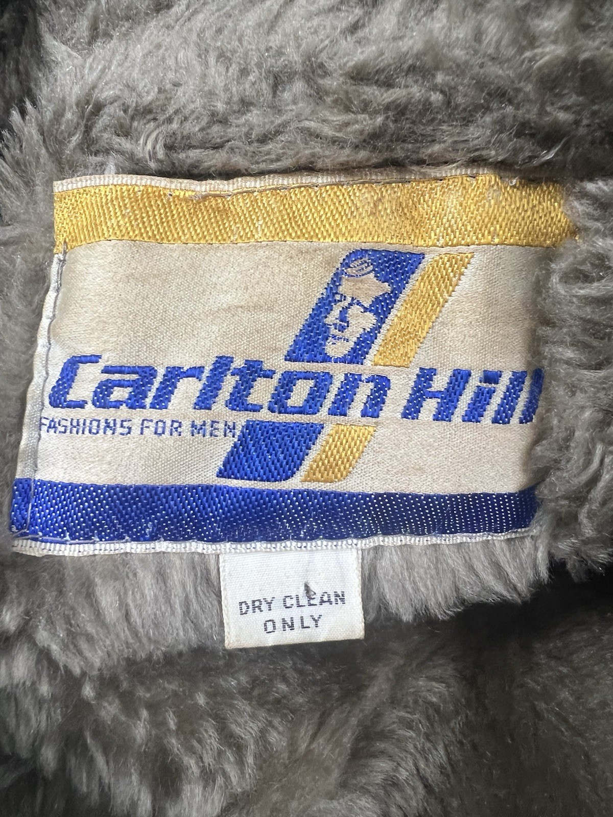 Carlton Hill Winter Car Coat Mens L Beige Faux Fur Trim Hoodless Vintage 70s