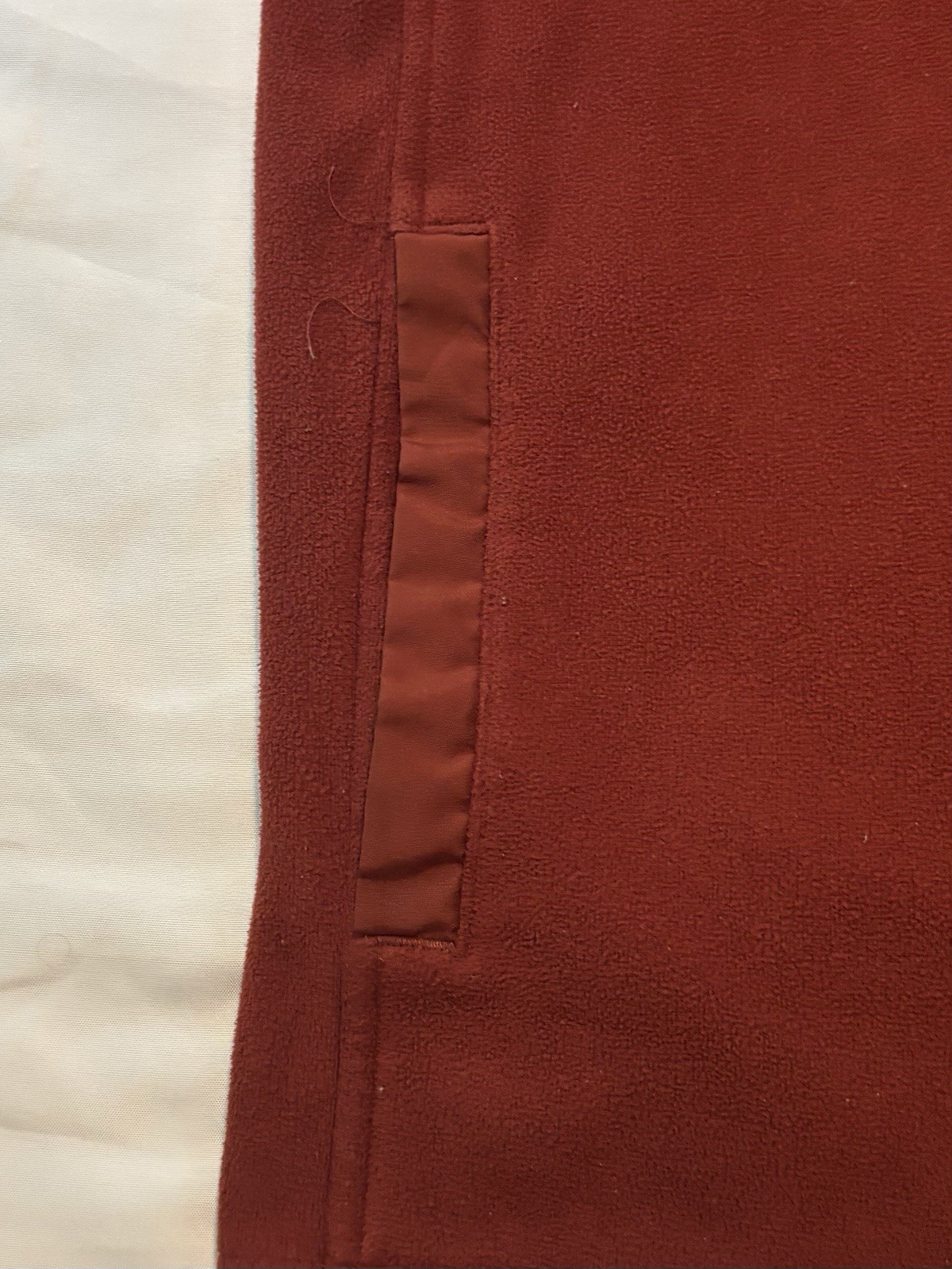 Banana Republic Men’s XL Red Fleece Jacket Full Zip Mock Neck Polyester