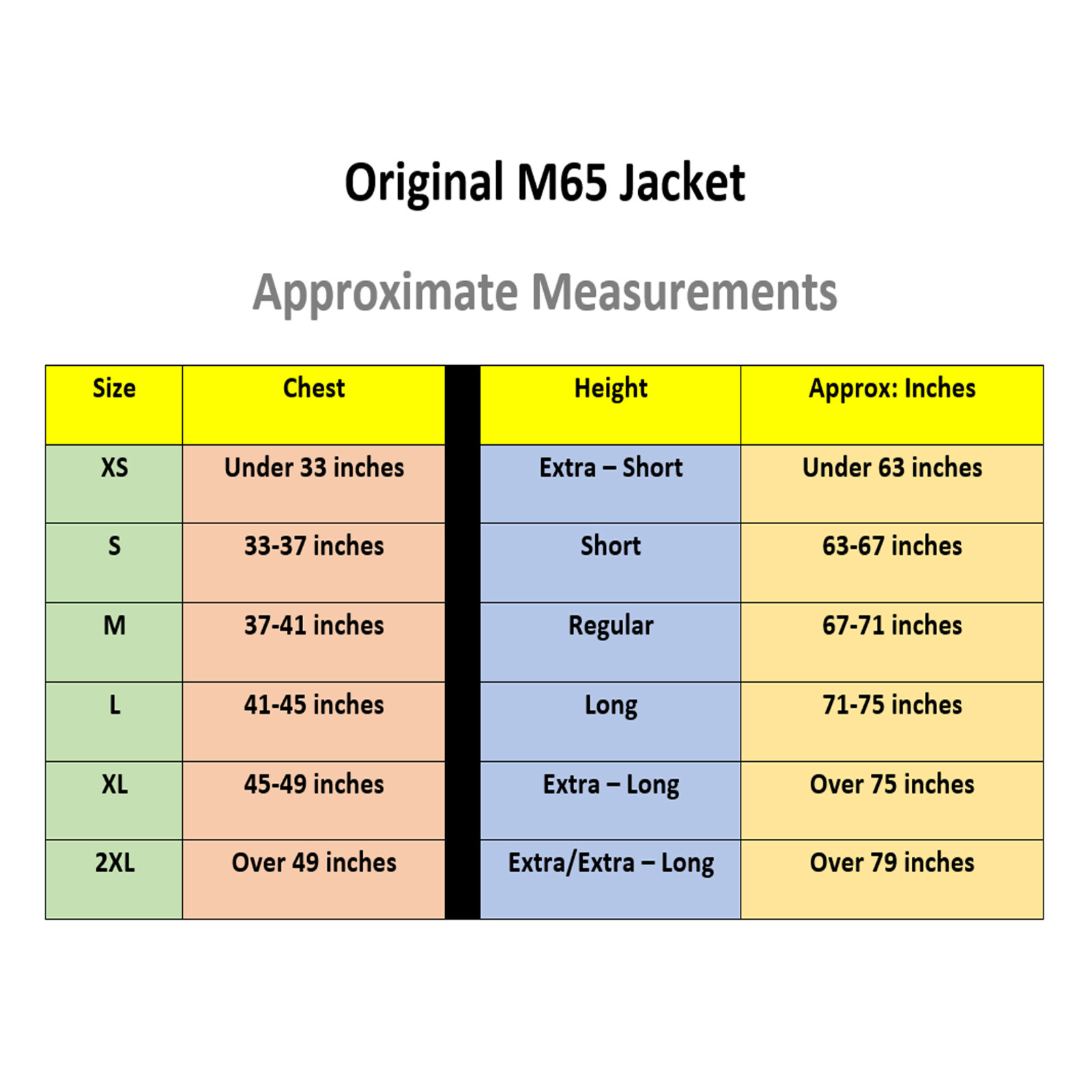 M65 Jacket Genuine US Army Surplus Vintage Military War Combat Field Coat Olive