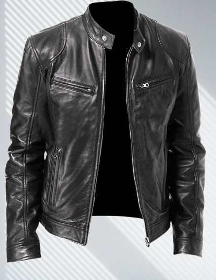Cafe Racer leather jacket – Matte Finish,Modern Cut
