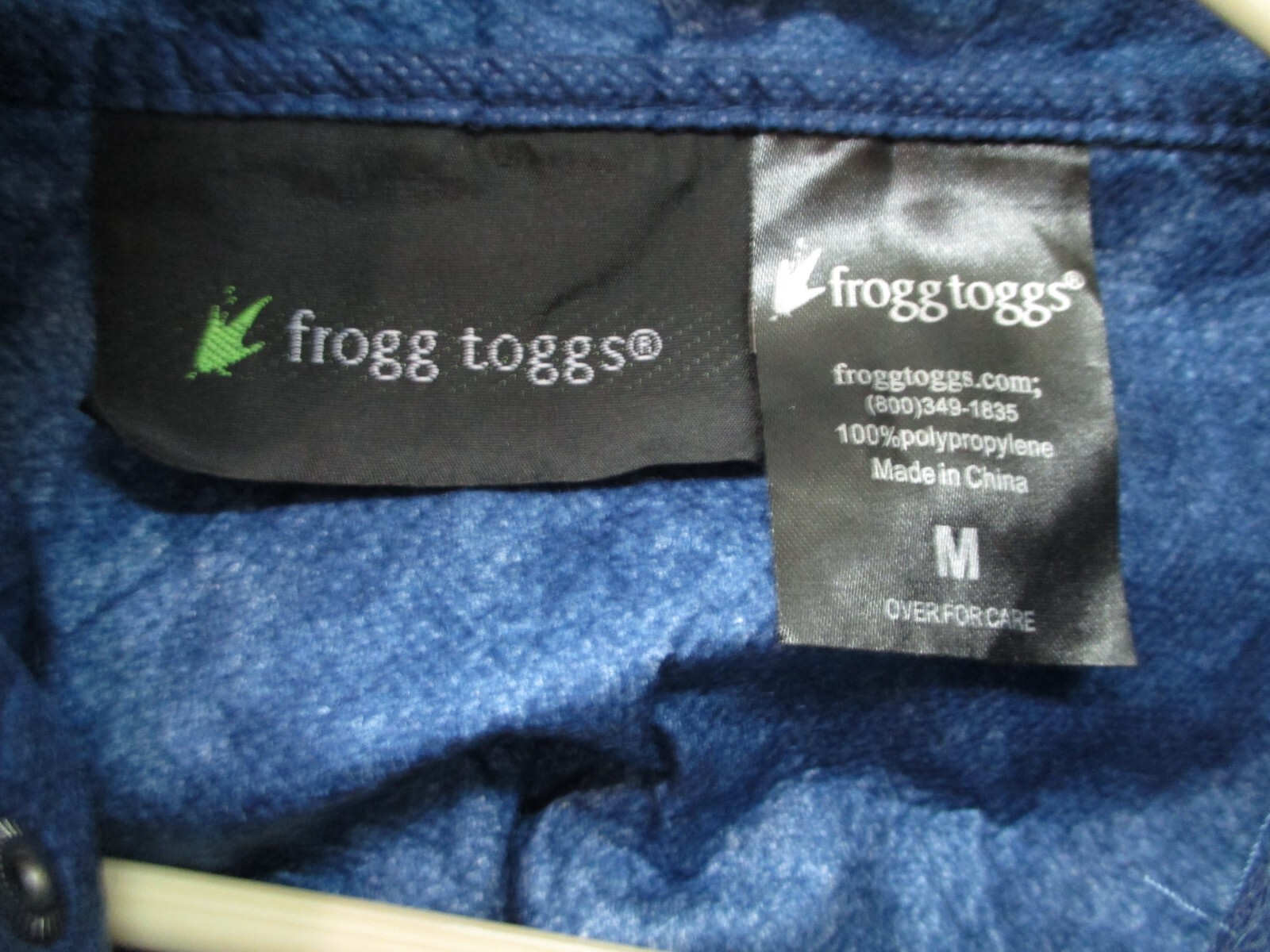Frogg Toggs Windbreaker Rain Jacket Hoodie Mens Medium Polypropylene