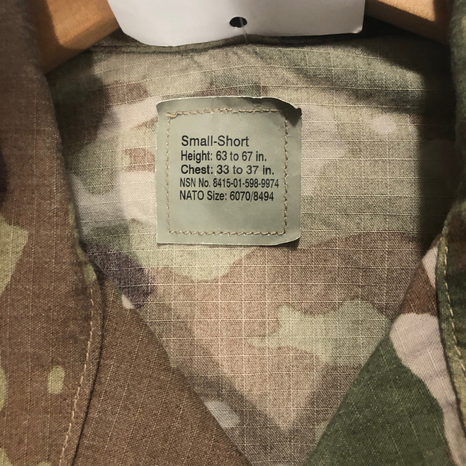 NWT US Military OCP Combat Coat Jacket Short Camo Insect Guard 8415-01-598-9974