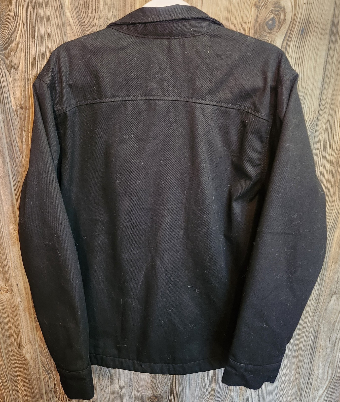 KNOSS 360 Black Denim All-Season Utility Work Jacket {Men Size Med} Fleece Lined