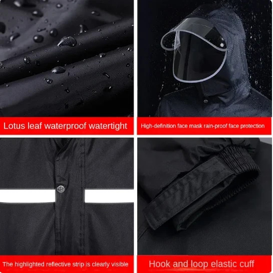 Waterproof Rain Suits Heavy Duty Raincoat Fishing Rain Gear Jacket Men