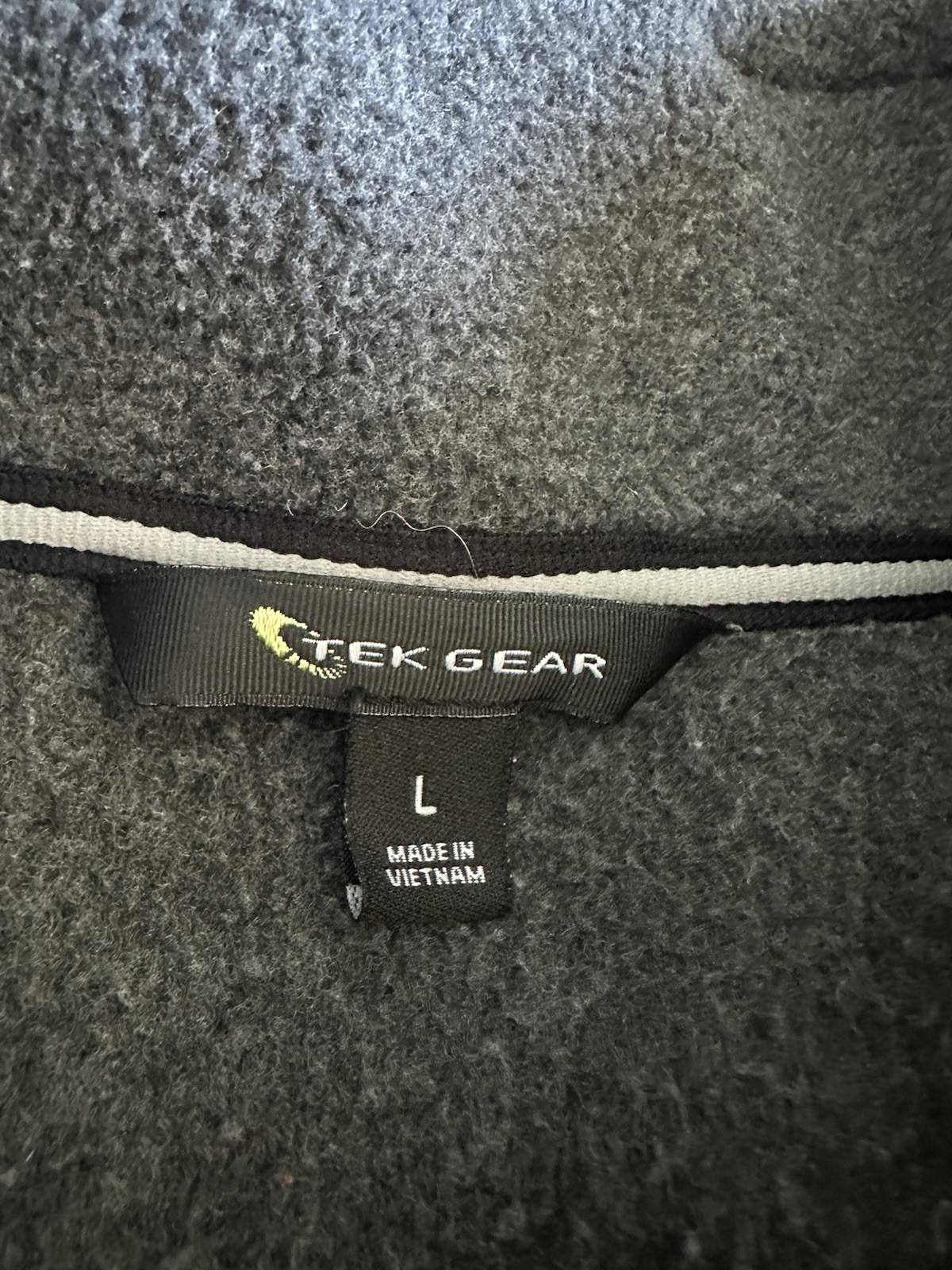 (2) Men’s Size Large Fleece Jackets Full Zip, Pockets Zip, Lt Gray & Dk Gray