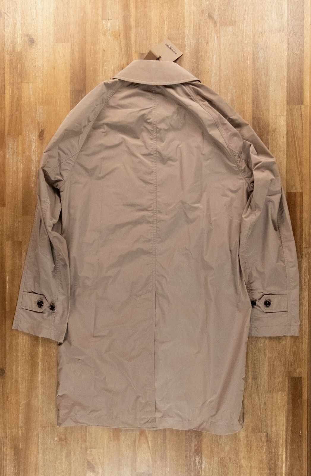 NO CUSTOMS TAX BURBERRY Hampstead regular fit beige taffeta car coat 38 / Medium