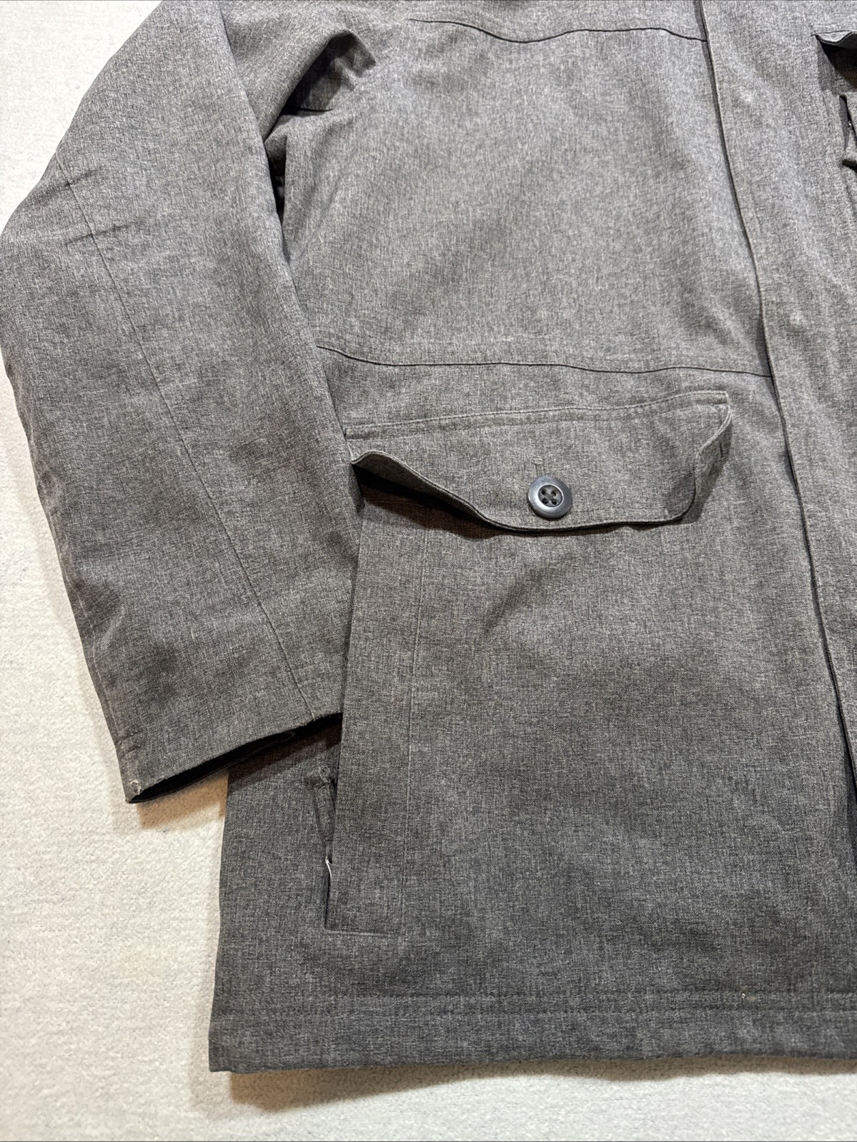 Men’s Grey LL Bean 3-in-1 All Season Technical Parka/Jacket Size Large ID 284416