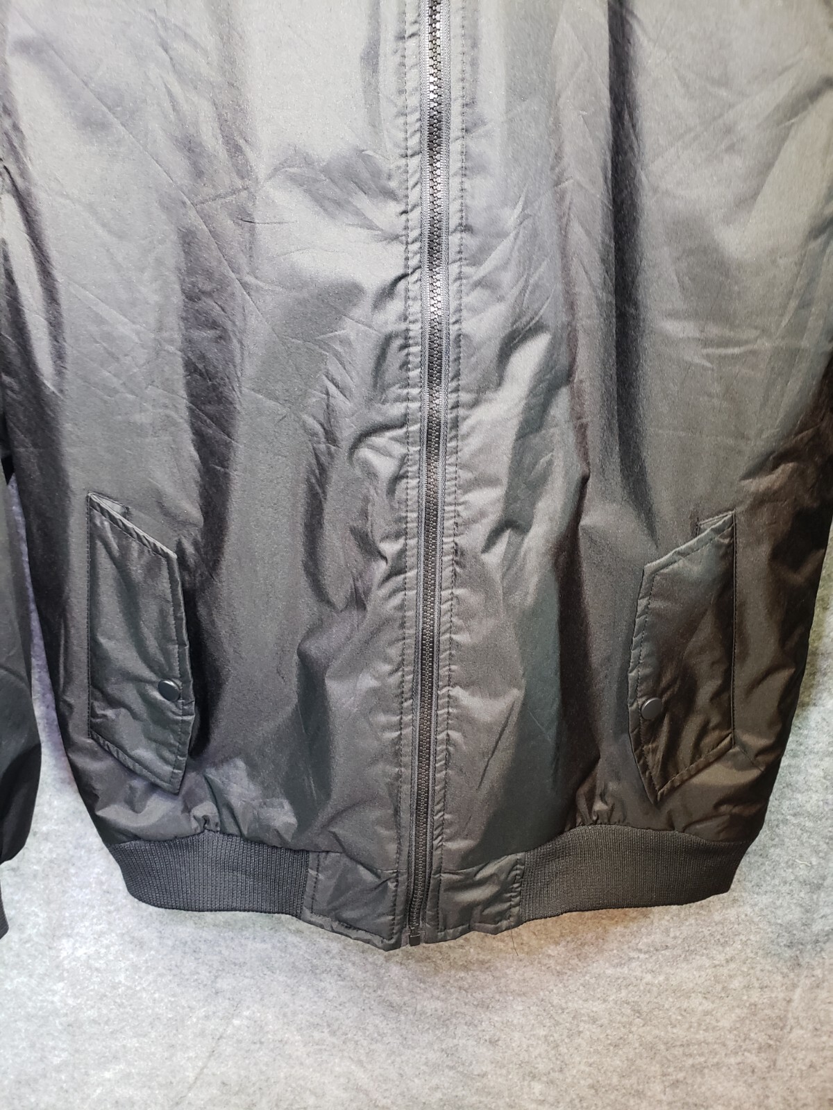 ZAK Brand Los Angeles Full Zip Bomber Jacket Men Size (M) Black Urban Polyester
