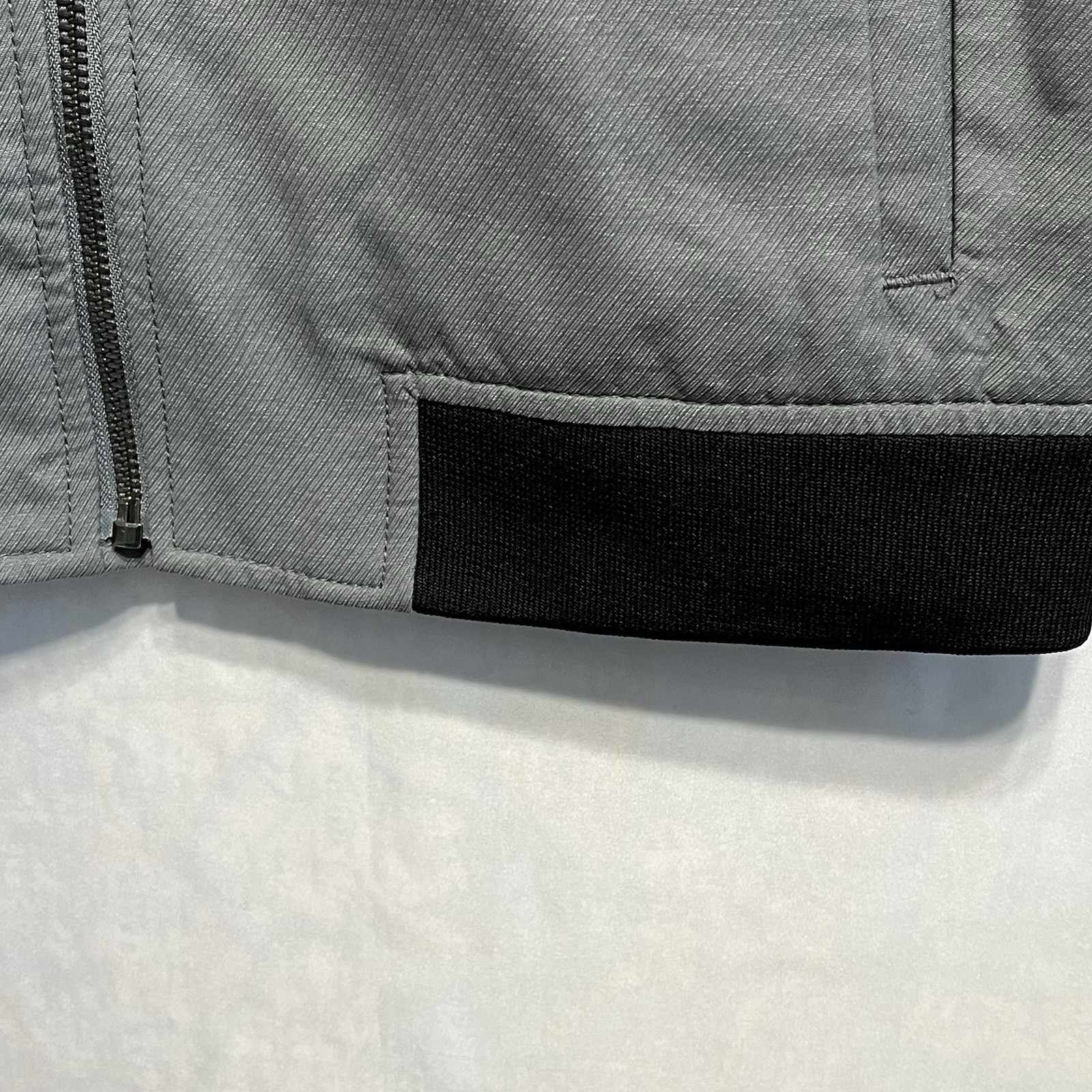 Alfani Bomber Jacket, Men, S, Grey, Full Zip Ribbed Trim Lightweight