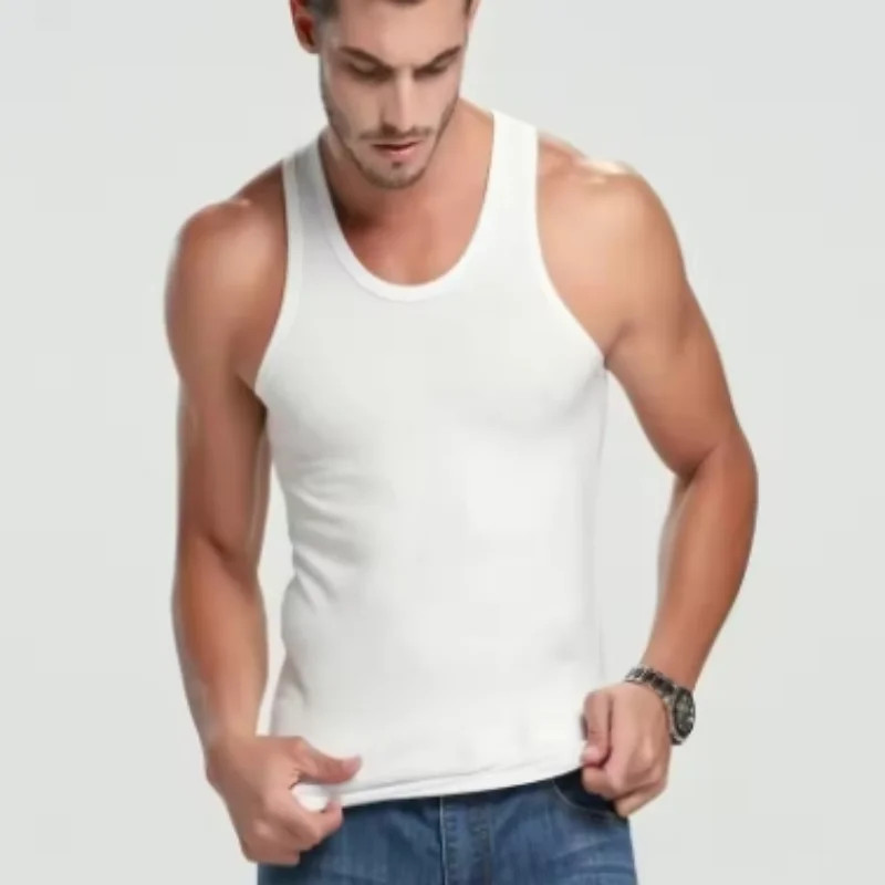 1/2/3 Piece Men’s Cotton Sports Skinny Vest Teenagers Leisure Joker Sleeveless T