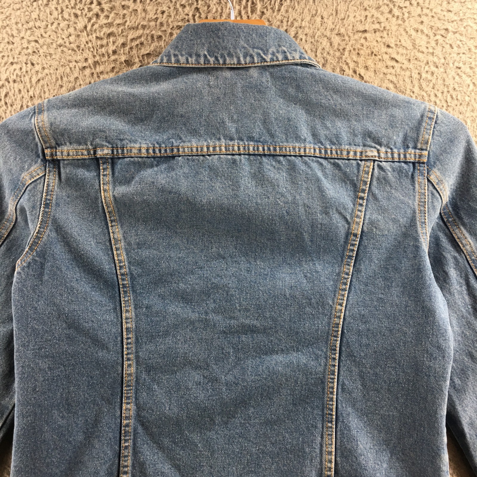 Hudson Denim Jacket Mens L/XL Blue Cotton Long Sleeve Collared Button Front NEW