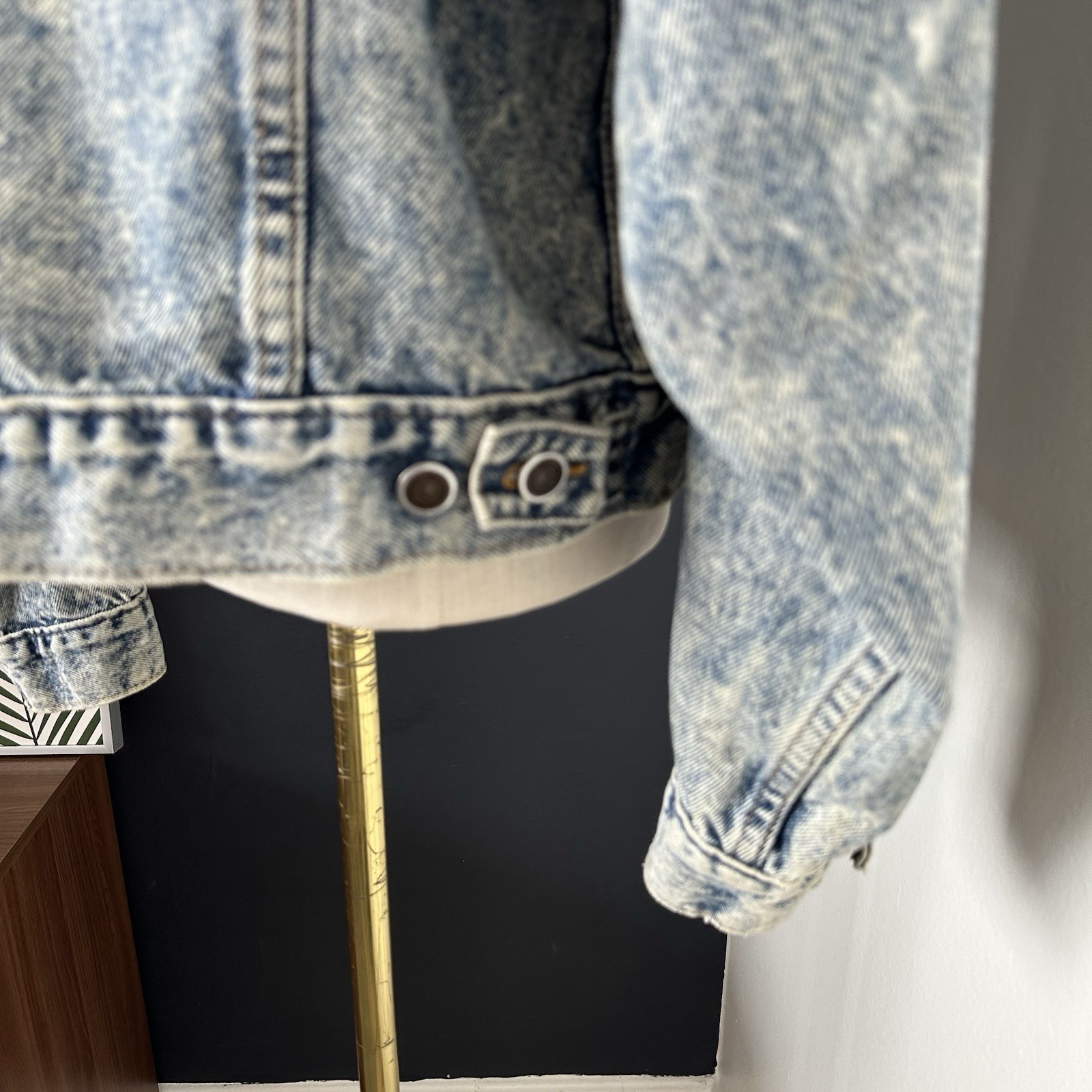 Vintage Levis Jacket Blue Acid Wash Denim Cotton Made In USA 90s Unisex Adults L