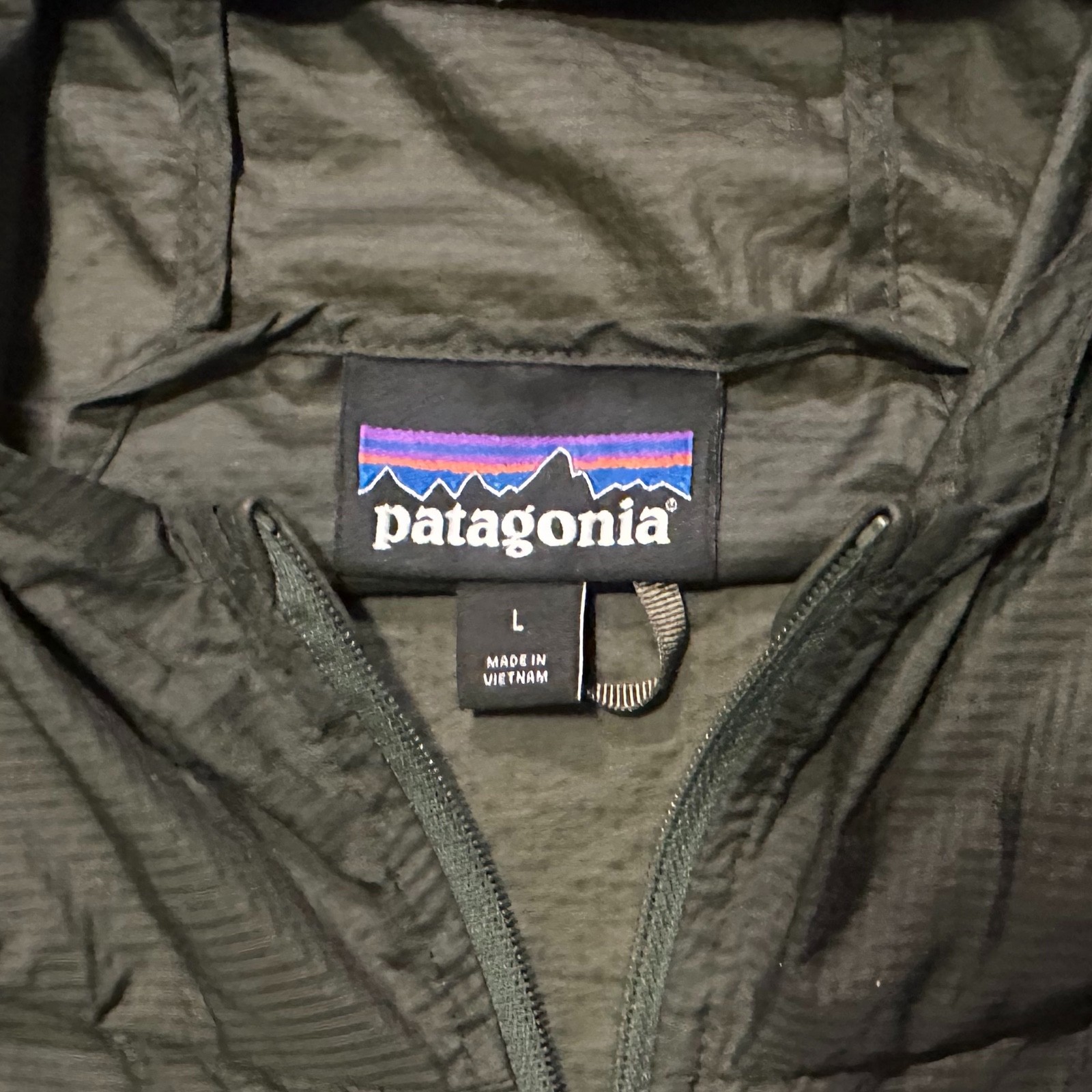 Patagonia Houdini Ultralight Hooded Windbreaker Men’s Sz L Basin GREEN – Ex Cond