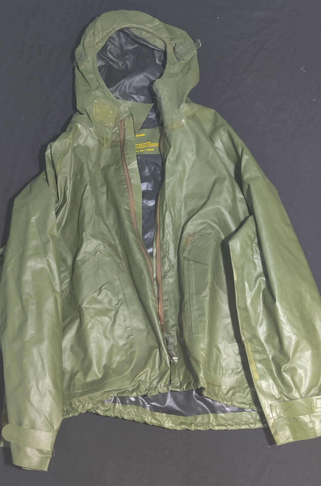 Genuine USGI USMC USN Wet Weather Parka Rain Jacket OD – Size XL – NEW