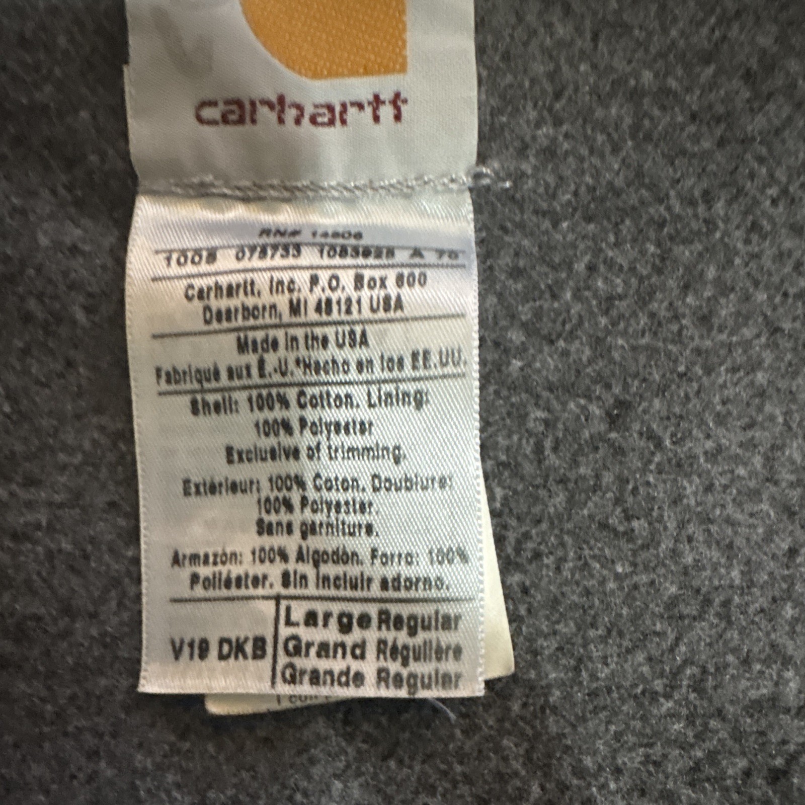 Carhartt Men’s Brown Arctic Lined Full Zip Work Vest Pockets L Regular